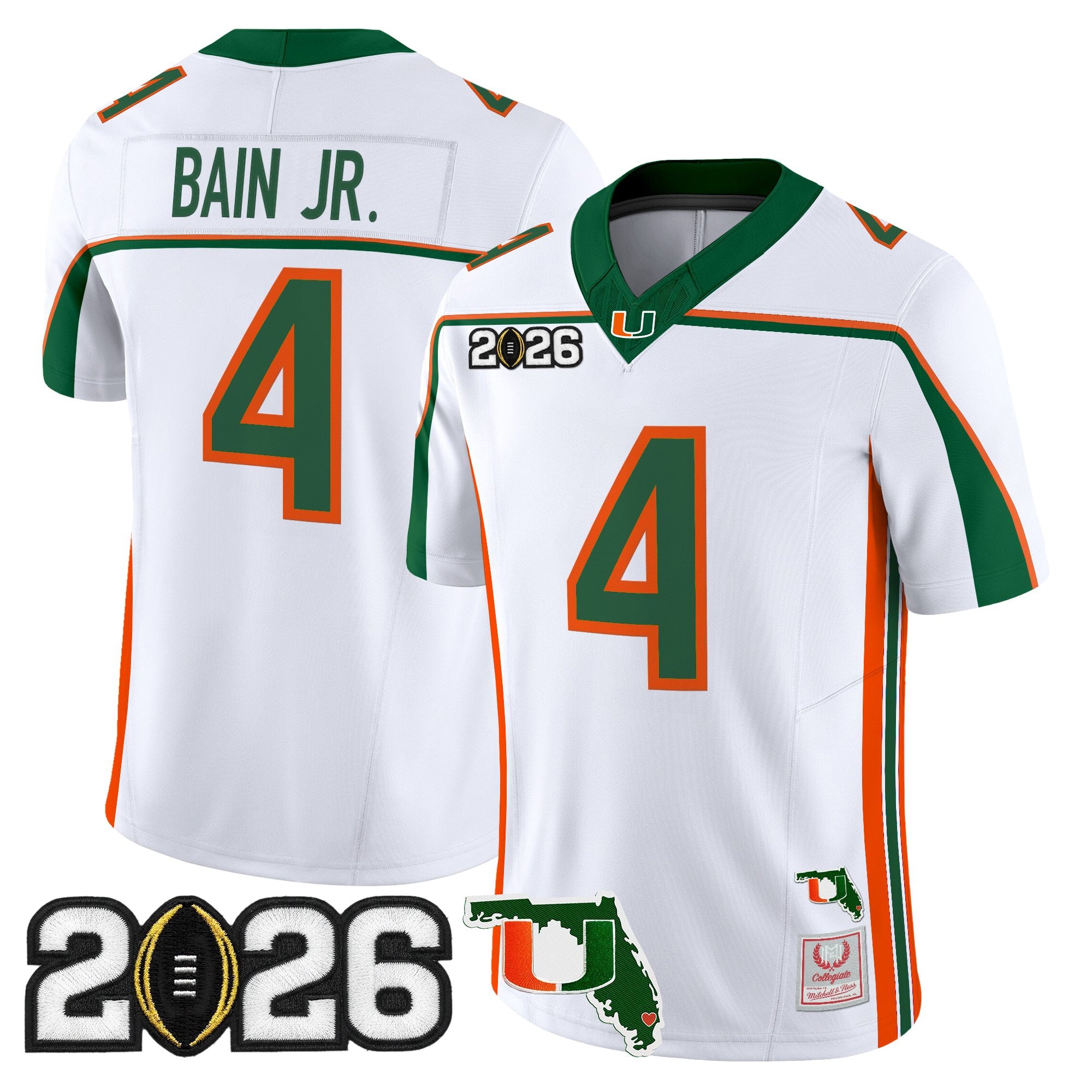 Miami Hurricanes Throwback Vapor Limited Jersey - 2026 CFP Final & Florida Patch - All Stitched