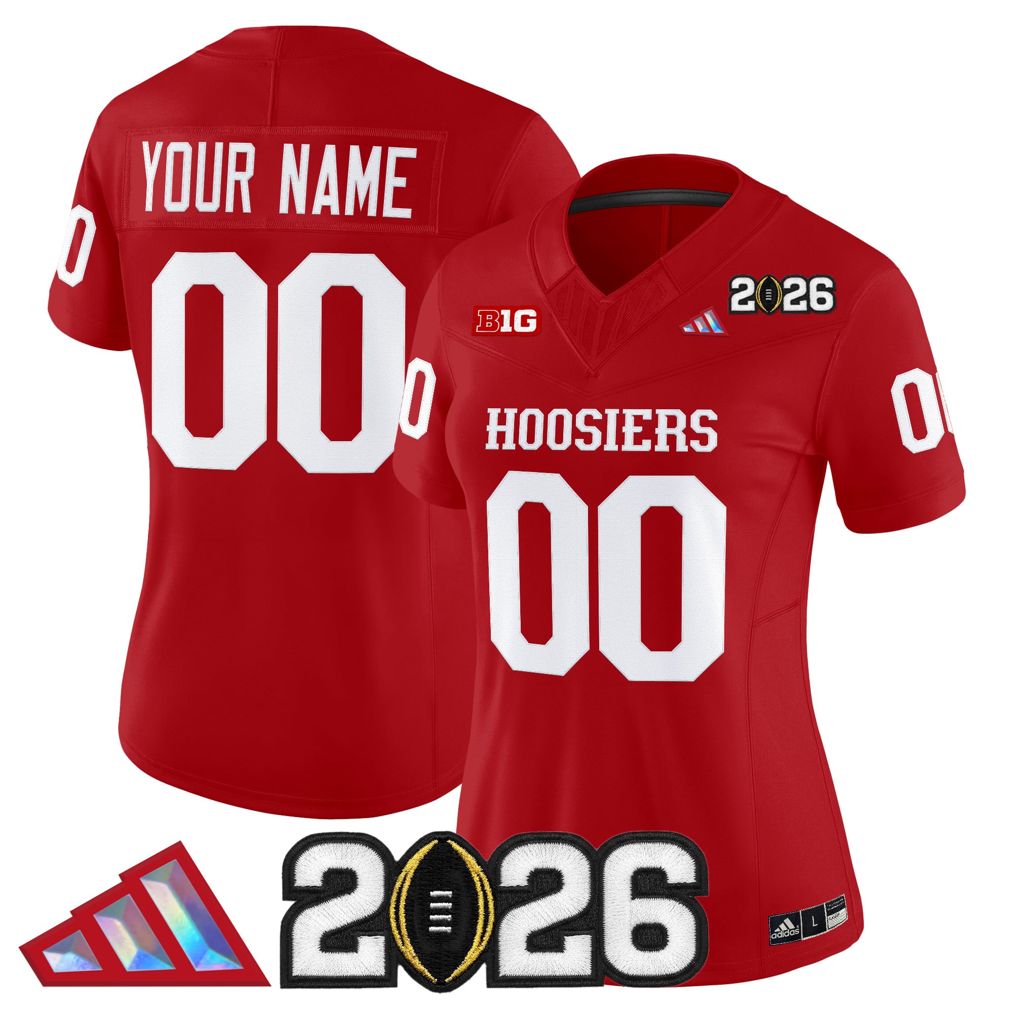 Indiana Hoosiers 2026 CFP Final Patch Vapor Limited Custom Jersey V4 - All Stitched
