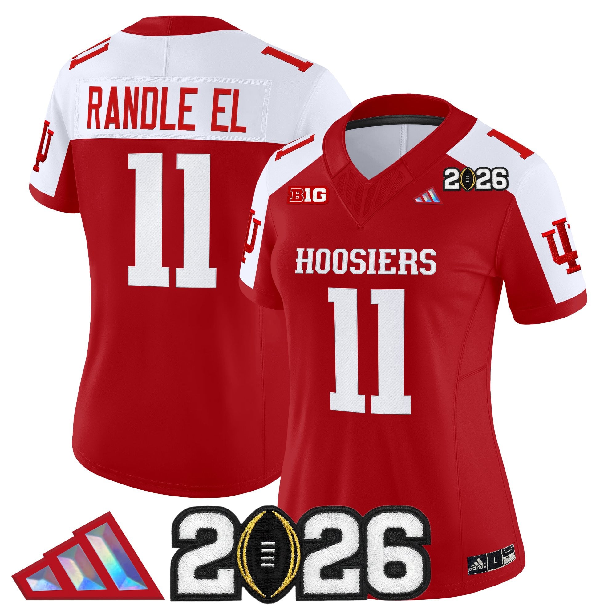 Women's Indiana Hoosiers 2026 CFP Final Patch Vapor Limited Jersey V4 - All Stitched