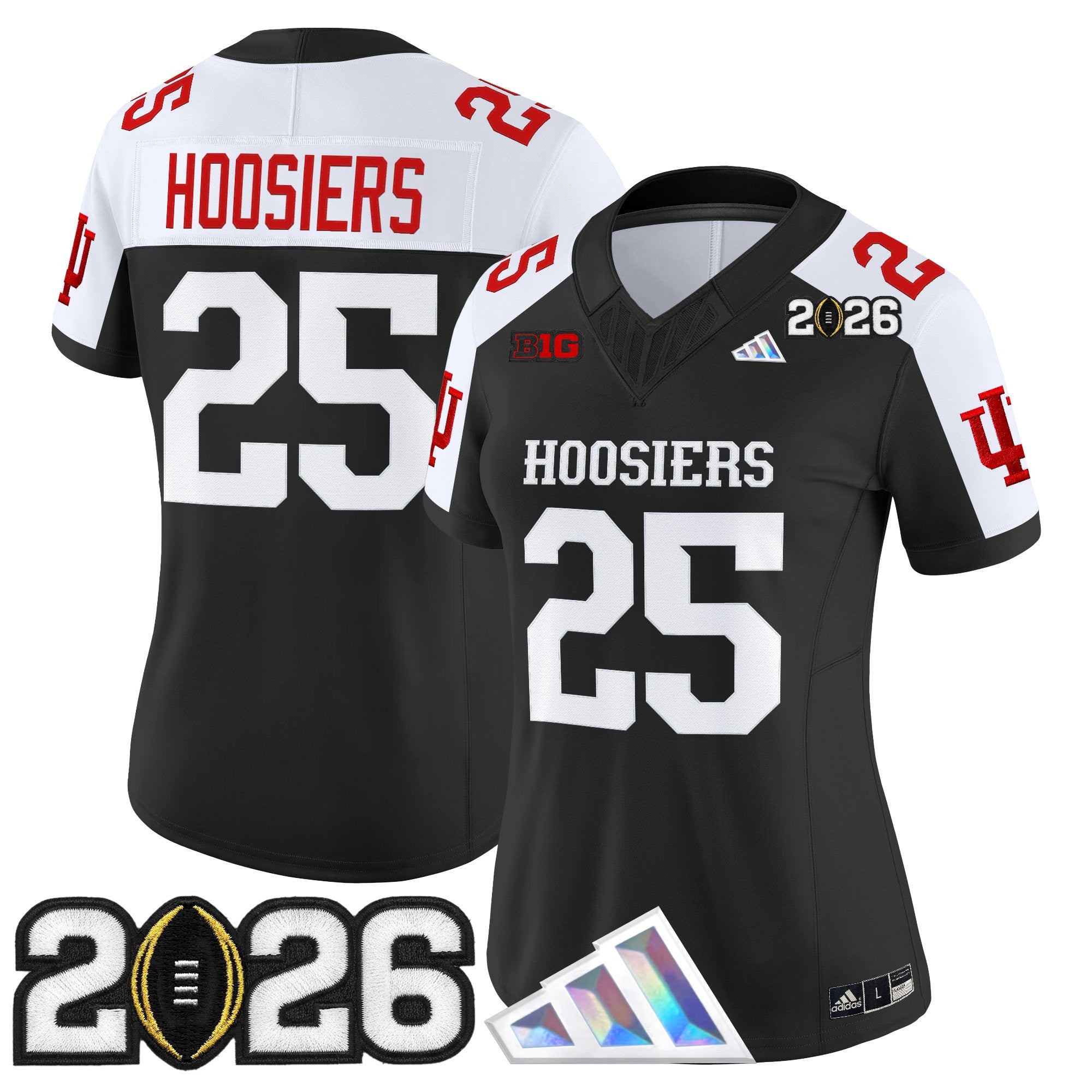 Women's Indiana Hoosiers 2026 CFP Final Patch Vapor Limited Jersey V4 - All Stitched