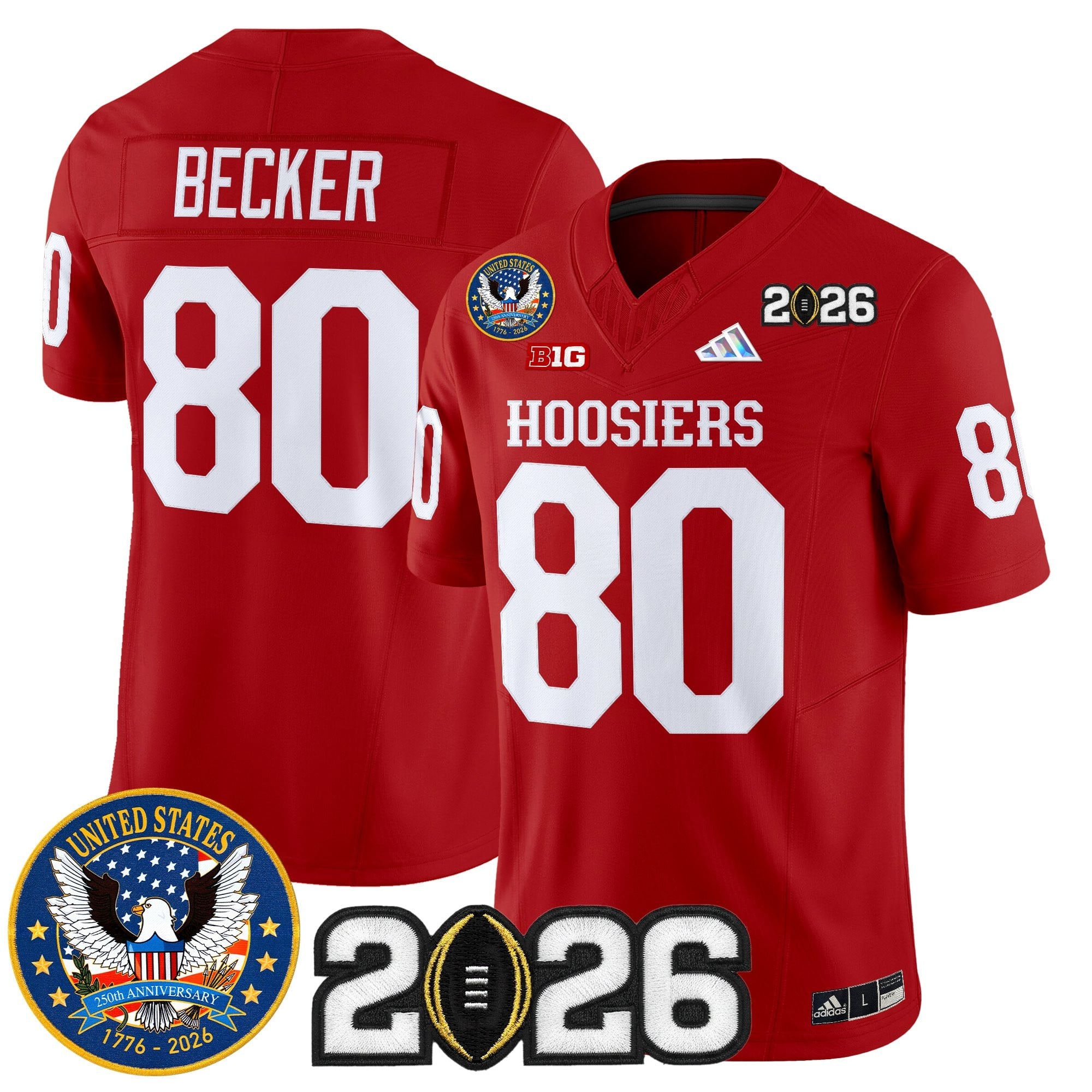 Men's Indiana Hoosiers "United States 250th Anniversary Patch" Vapor Limited Jersey - All Stitched