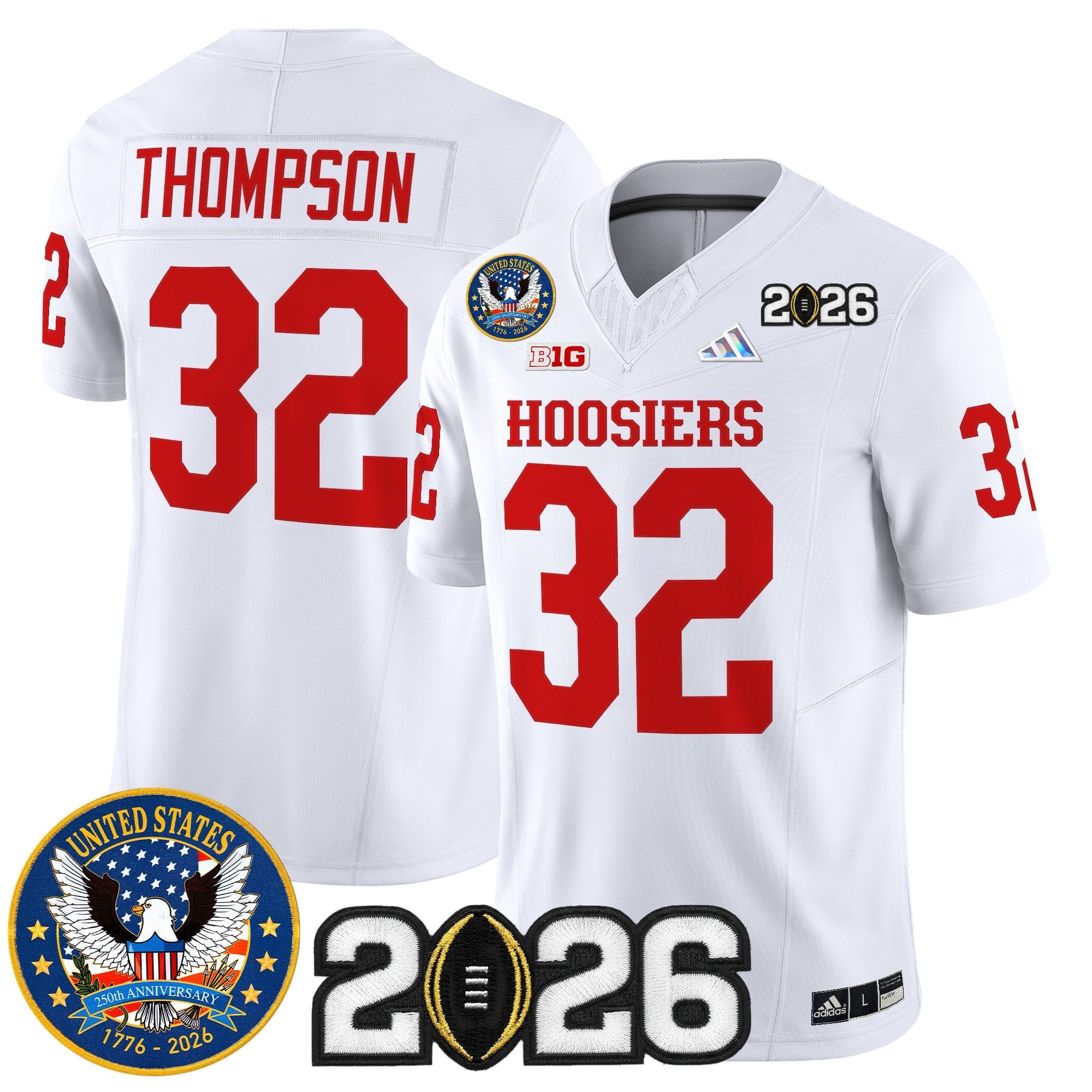 Men's Indiana Hoosiers "United States 250th Anniversary Patch" Vapor Limited Jersey - All Stitched