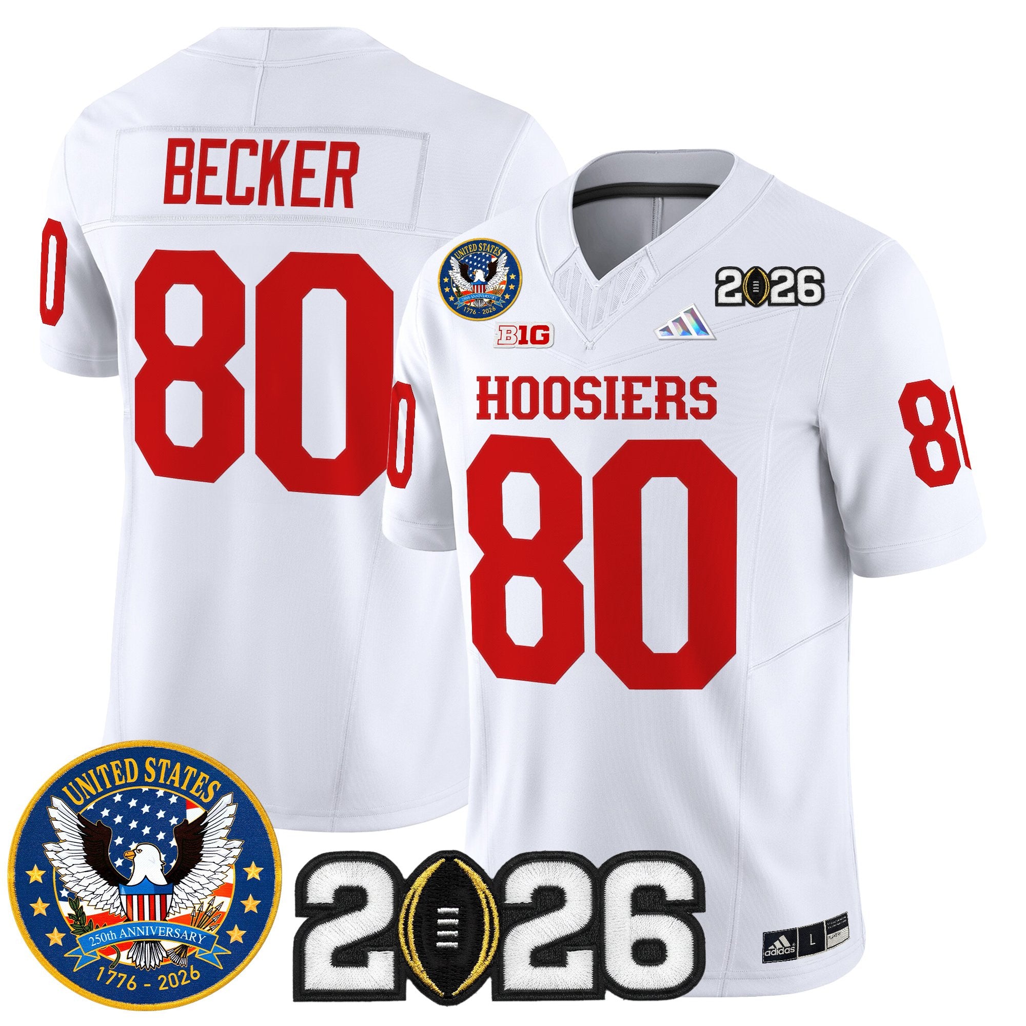 Men's Indiana Hoosiers "United States 250th Anniversary Patch" Vapor Limited Jersey - All Stitched