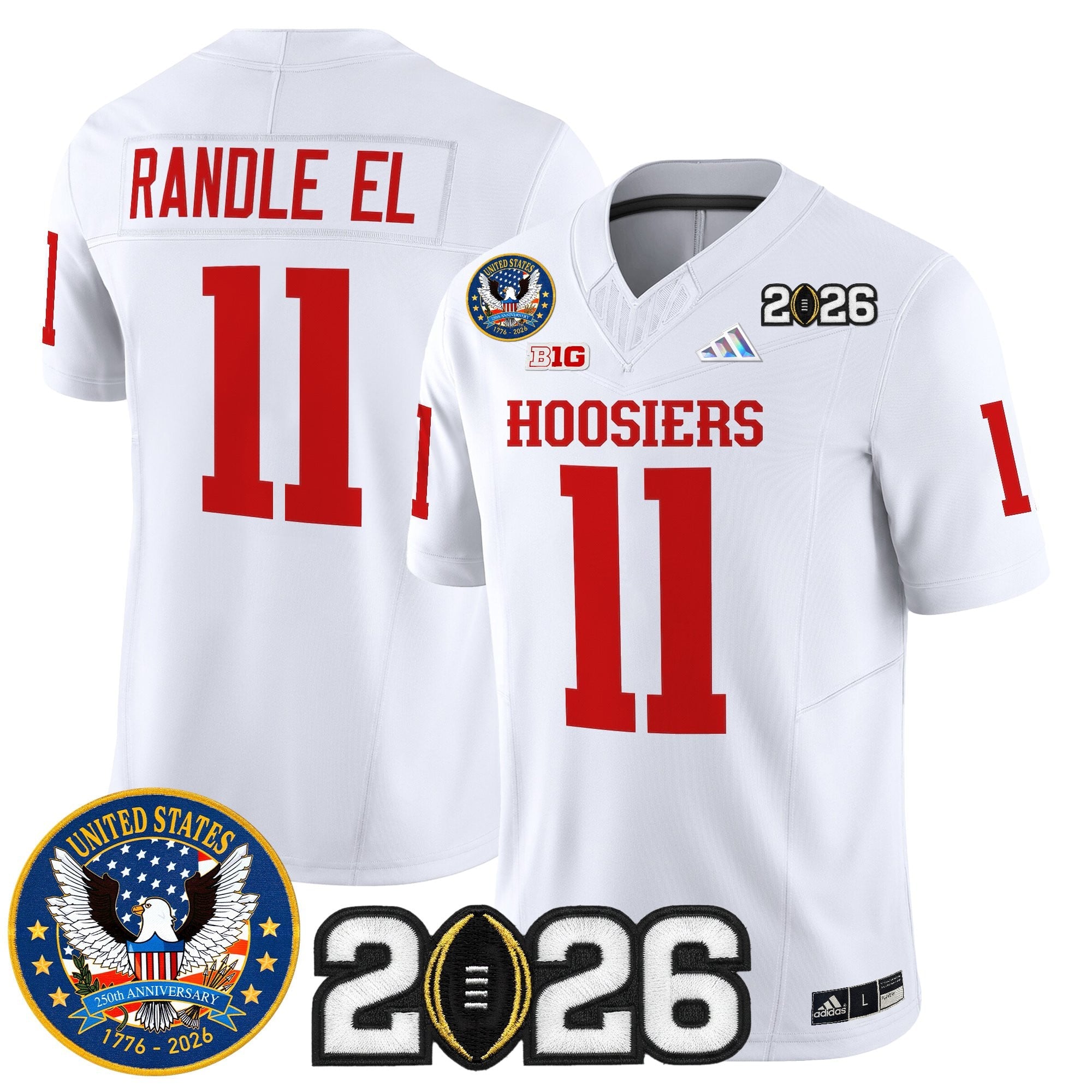 Men's Indiana Hoosiers "United States 250th Anniversary Patch" Vapor Limited Jersey - All Stitched