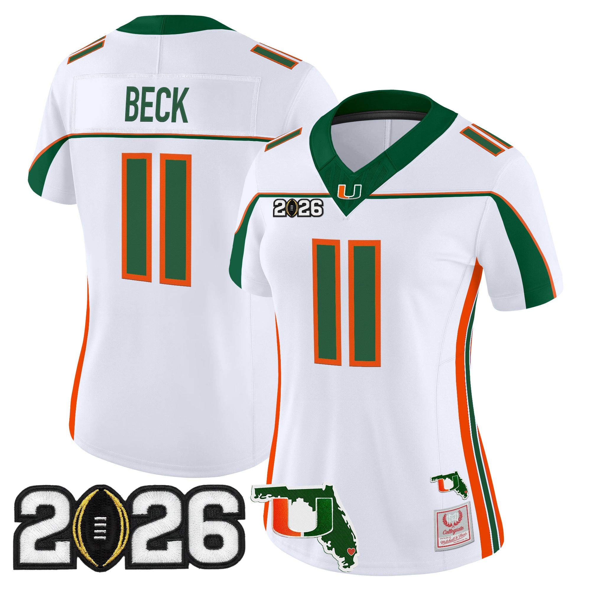 Miami Hurricanes Throwback Vapor Limited Jersey - 2026 CFP Final & Florida Patch - All Stitched