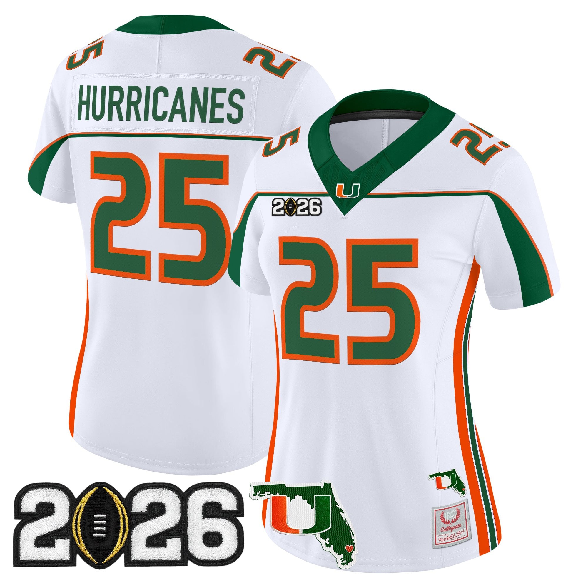 Miami Hurricanes Throwback Vapor Limited Jersey - 2026 CFP Final & Florida Patch - All Stitched