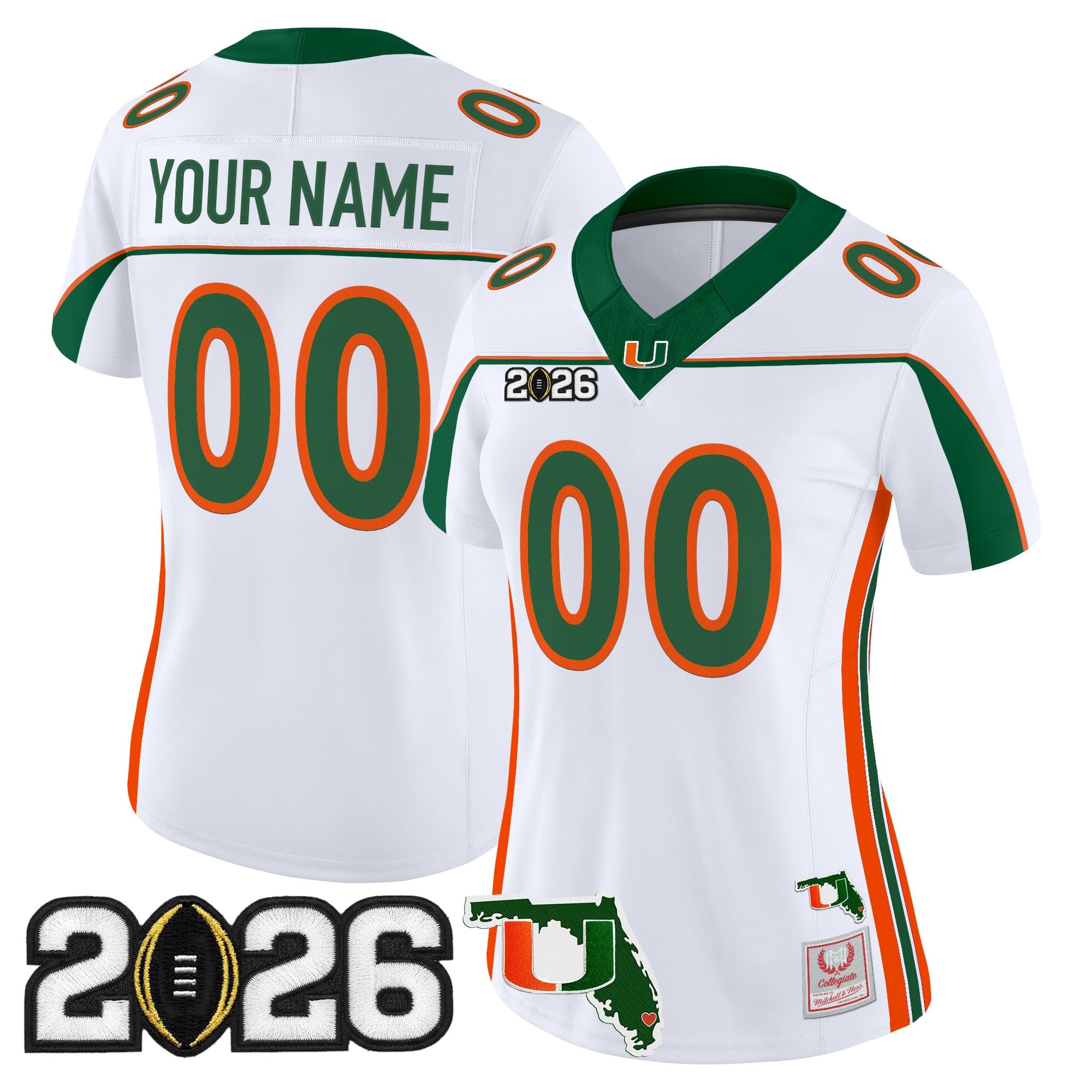 Miami Hurricanes Throwback Vapor Limited Custom Jersey - 2026 CFP Final & Florida Patch - All Stitched
