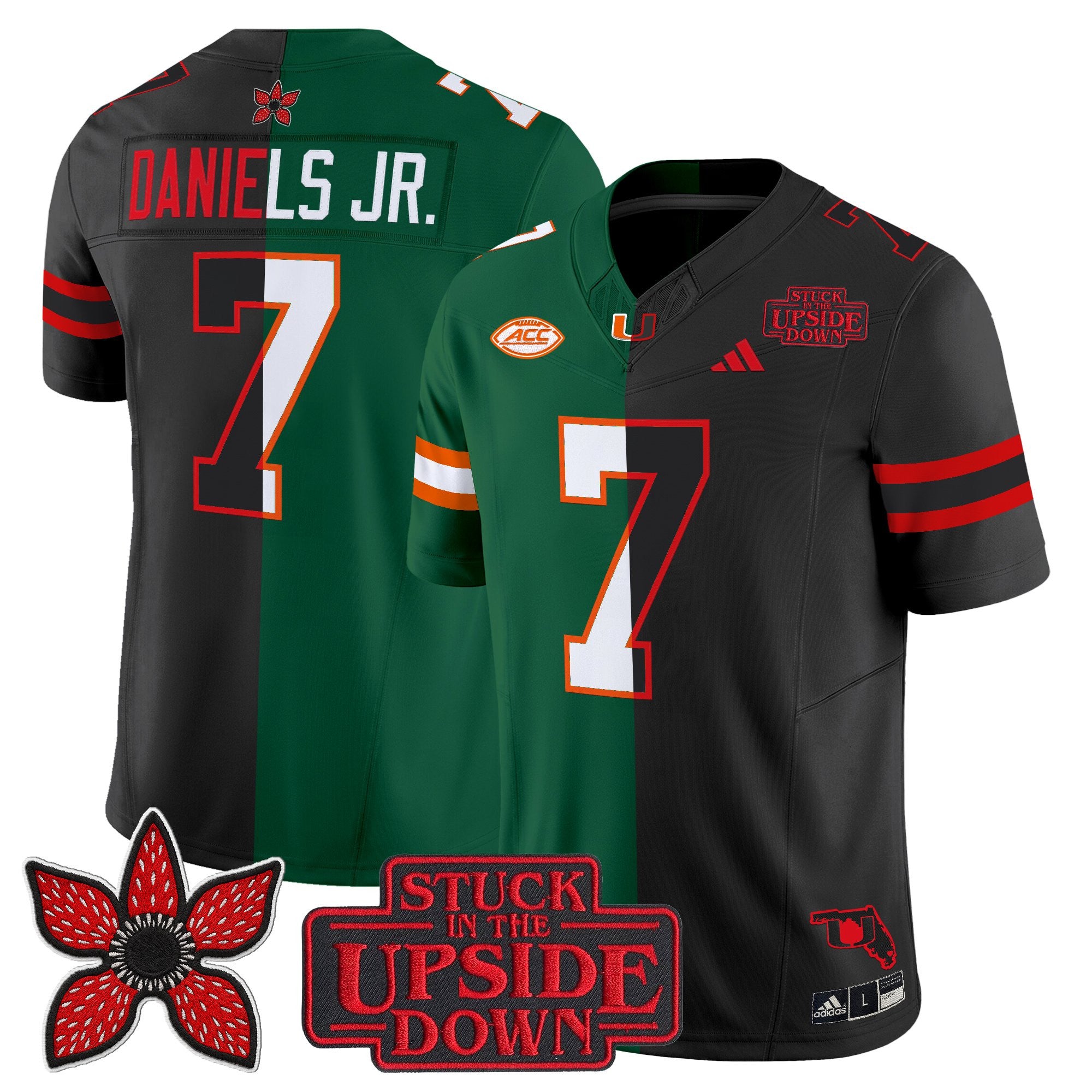 Men's Miami Hurricanes 'Upside Down Edition' Vapor Limited Jersey - All Stitched