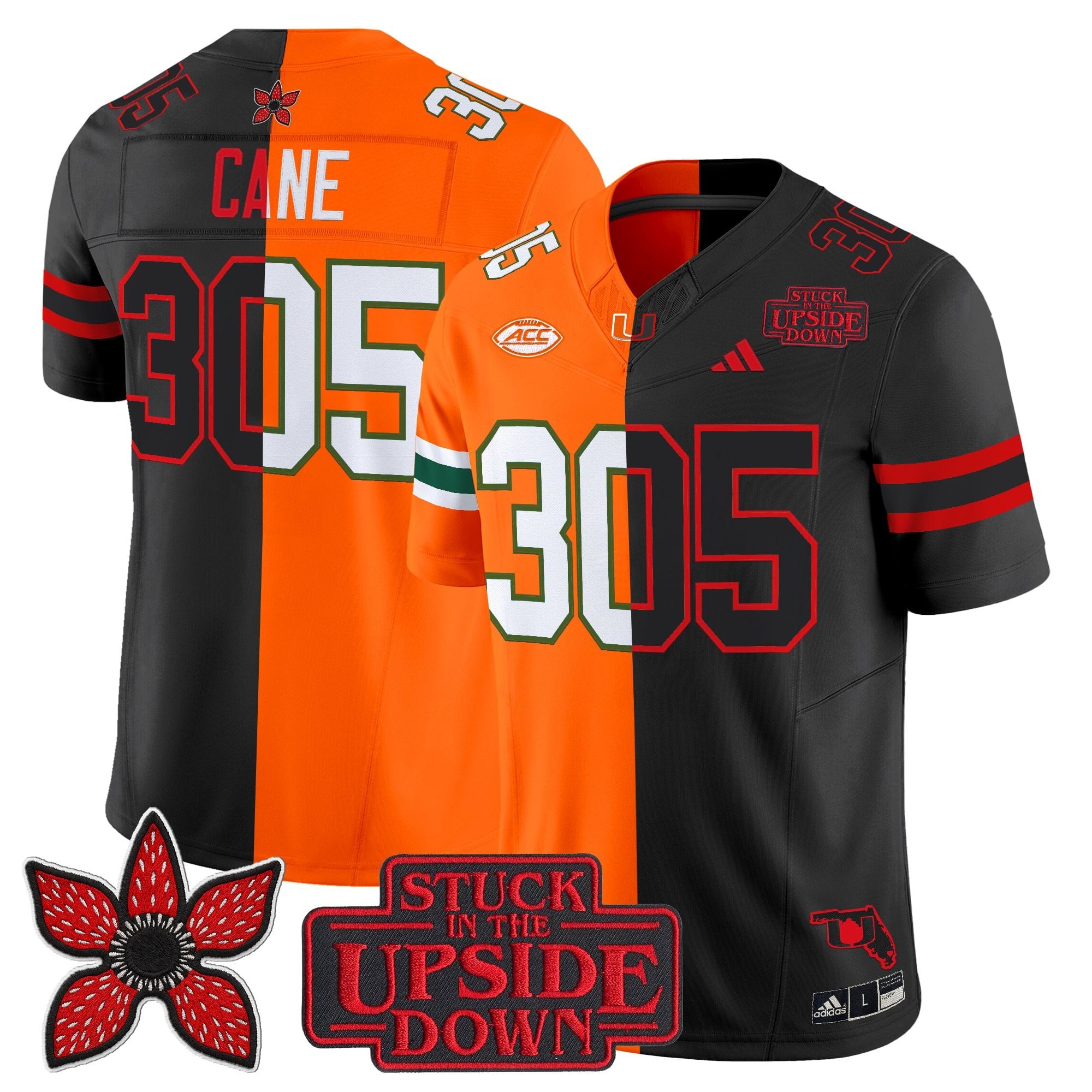 Men's Miami Hurricanes 'Upside Down Edition' Vapor Limited Jersey - All Stitched