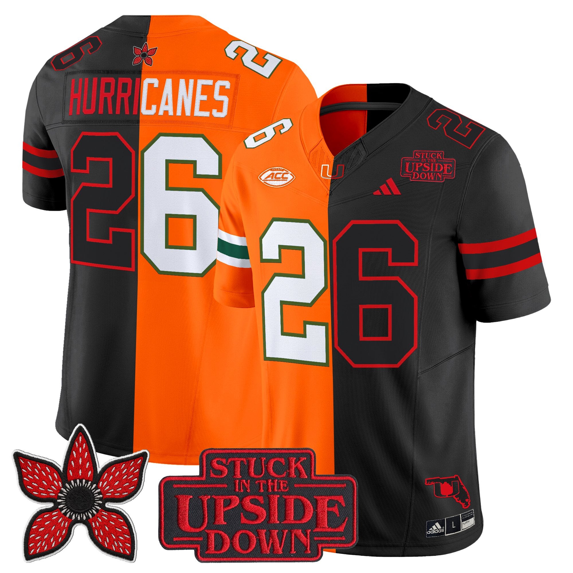 Men's Miami Hurricanes 'Upside Down Edition' Vapor Limited Jersey - All Stitched