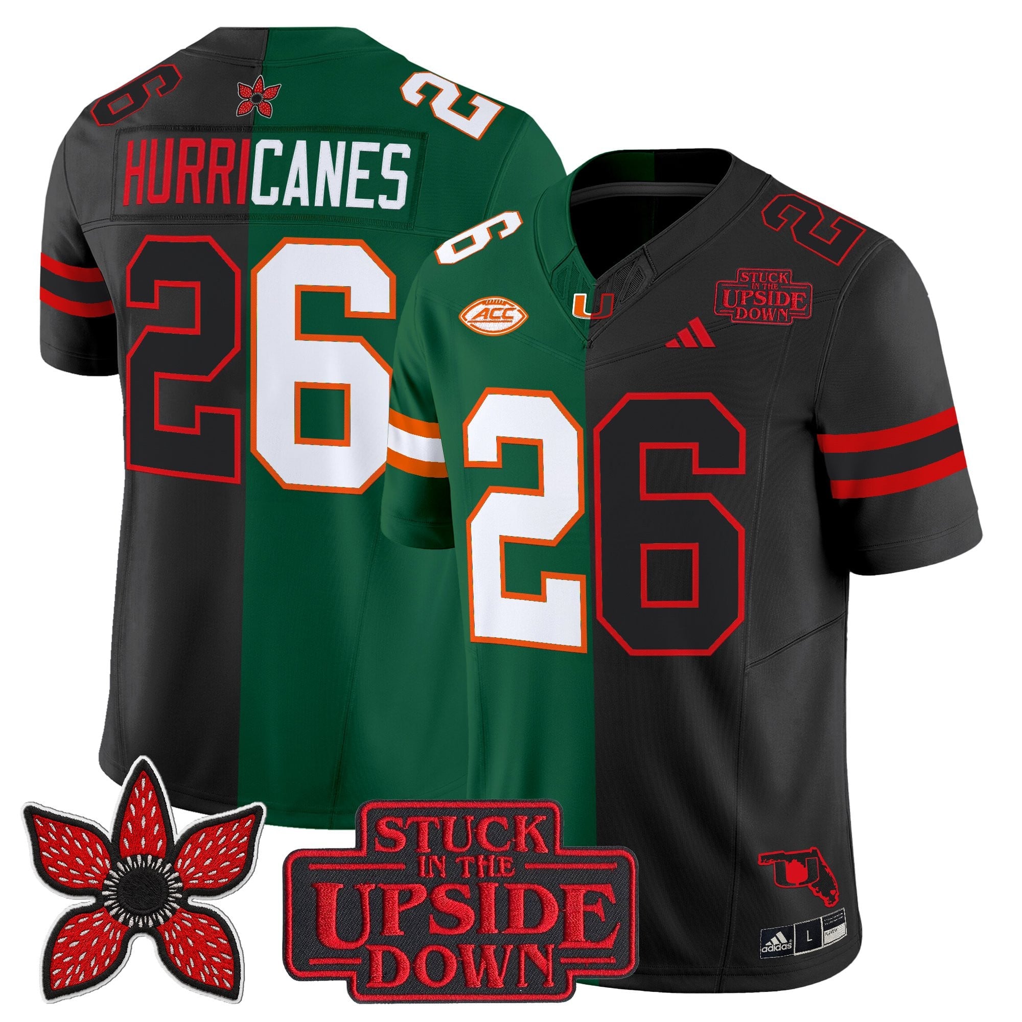 Men's Miami Hurricanes 'Upside Down Edition' Vapor Limited Jersey - All Stitched