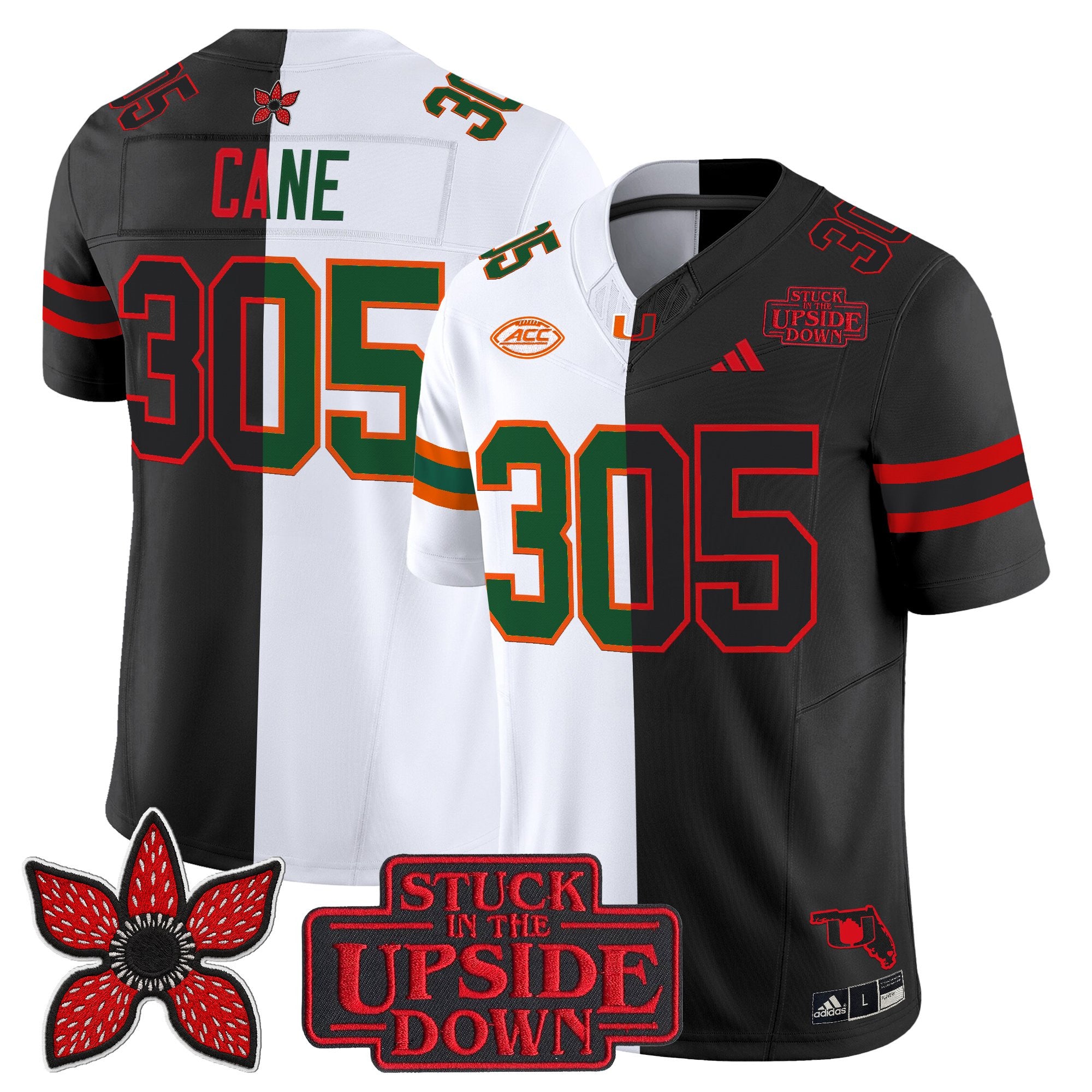 Men's Miami Hurricanes 'Upside Down Edition' Vapor Limited Jersey - All Stitched