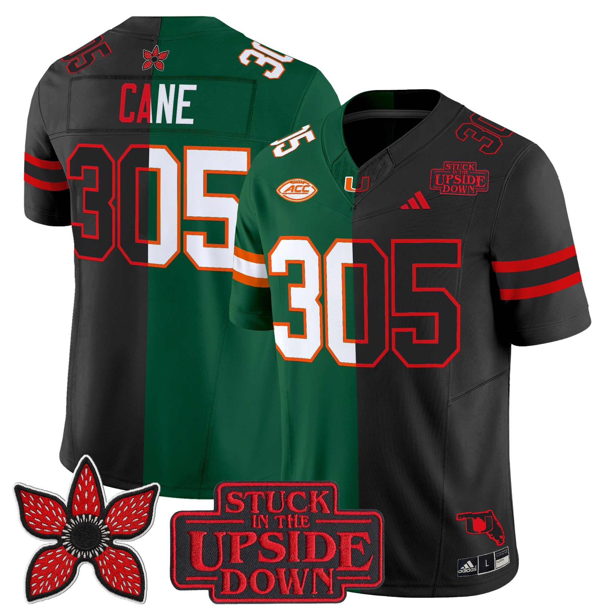 Men's Miami Hurricanes 'Upside Down Edition' Vapor Limited Jersey - All Stitched