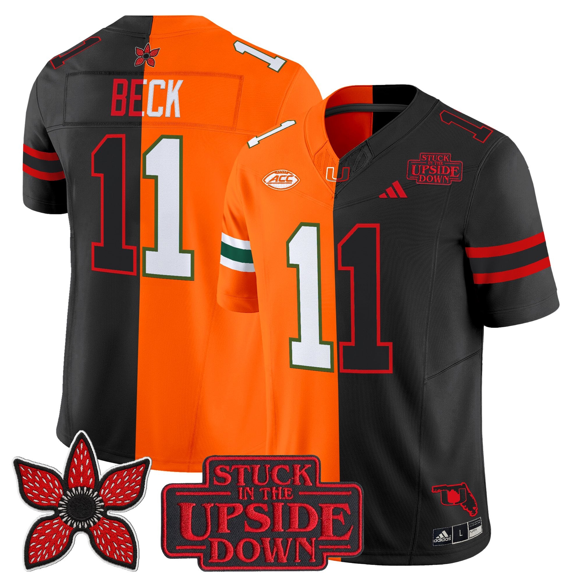 Men's Miami Hurricanes 'Upside Down Edition' Vapor Limited Jersey - All Stitched