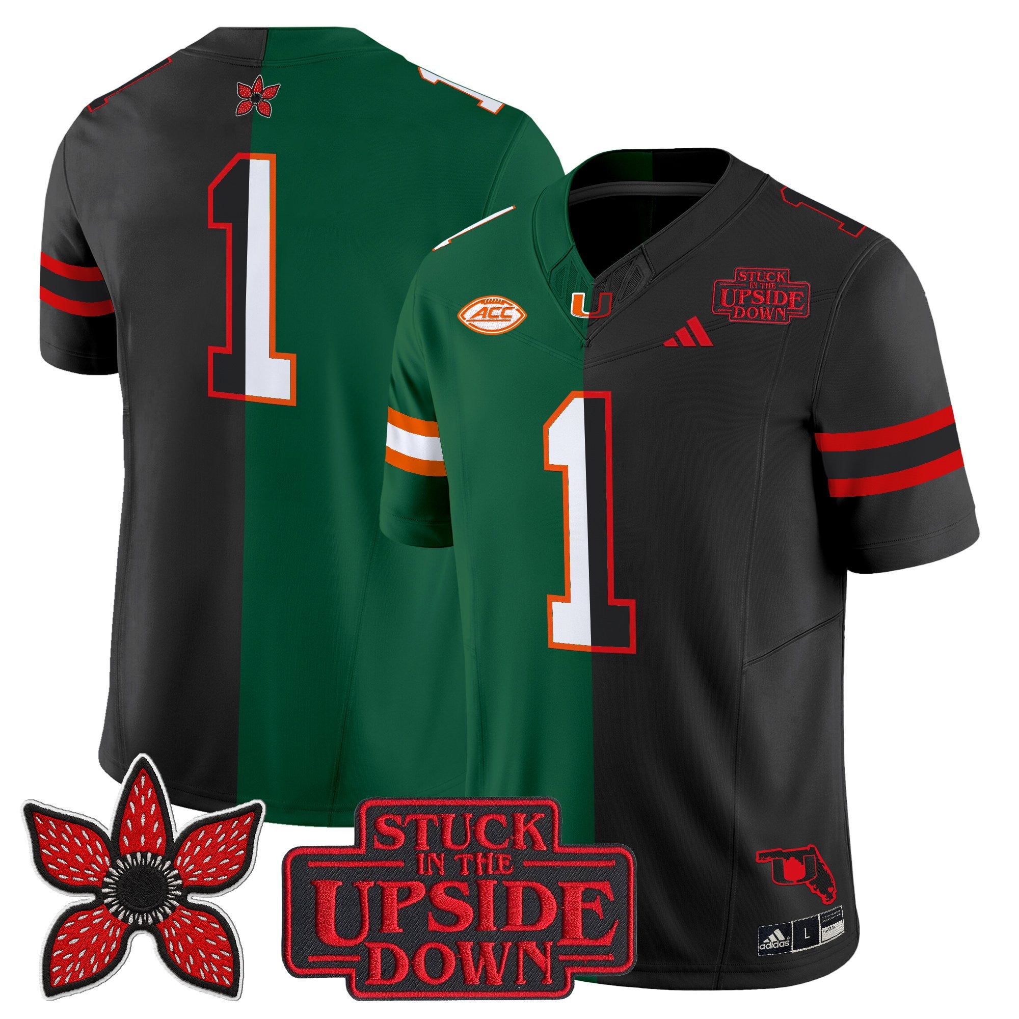 Men's Miami Hurricanes 'Upside Down Edition' Vapor Limited Jersey - All Stitched