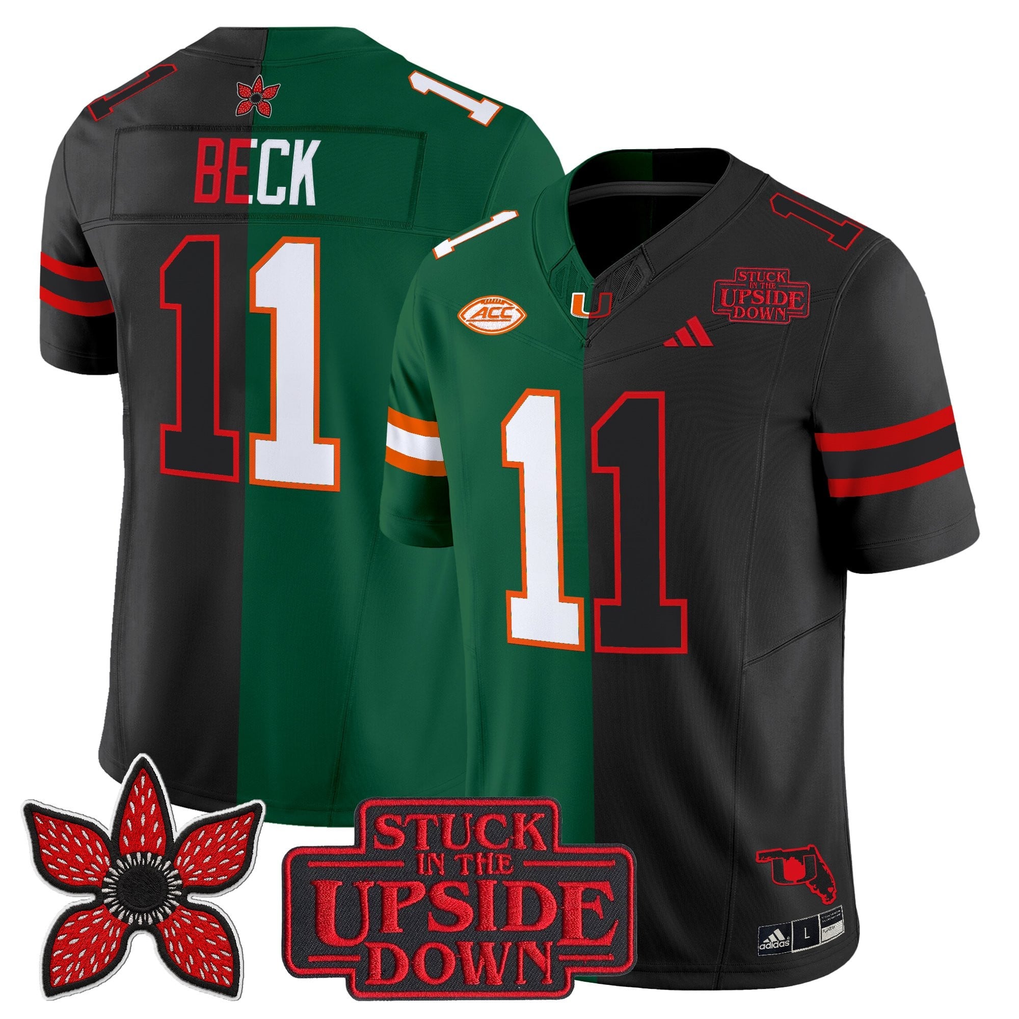 Men's Miami Hurricanes 'Upside Down Edition' Vapor Limited Jersey - All Stitched