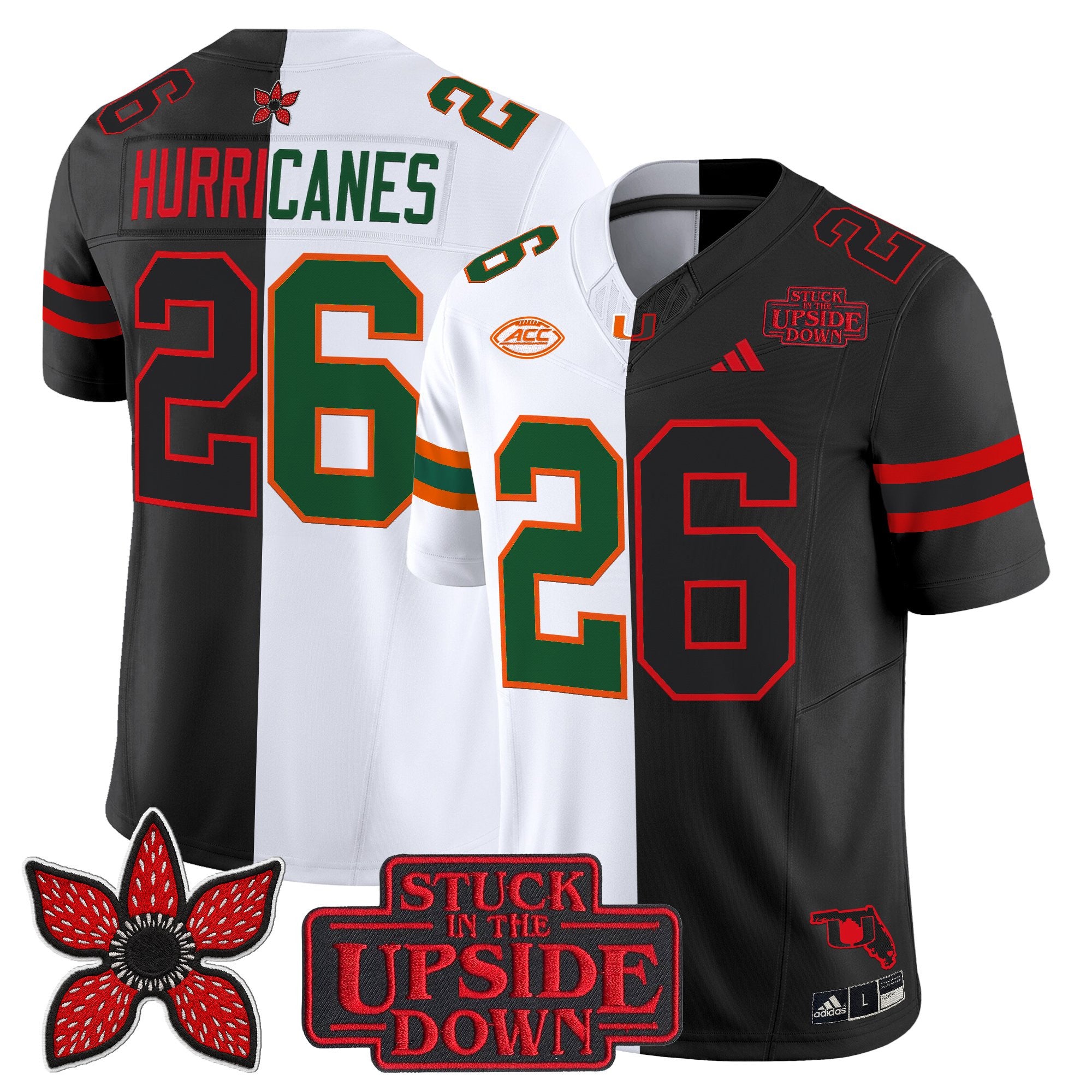 Men's Miami Hurricanes 'Upside Down Edition' Vapor Limited Jersey - All Stitched