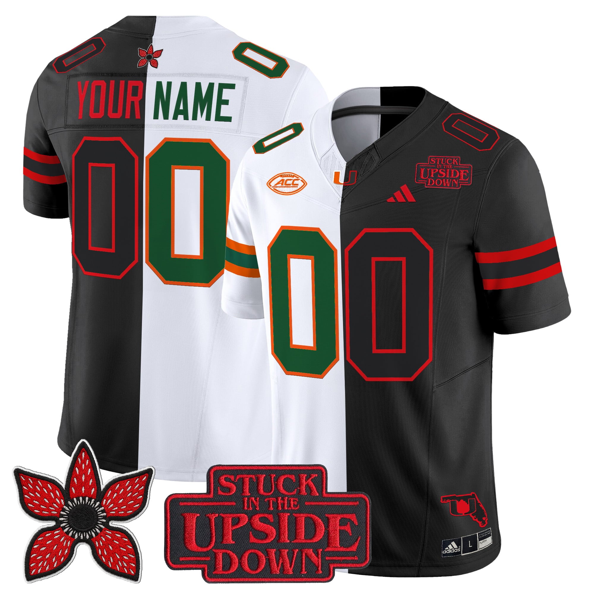 Miami Hurricanes 'Upside Down Edition' Vapor Limited Custom Jersey - All Stitched