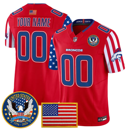 Denver Broncos "America250 Edition" Vapor Limited Custom Jersey V2 - All Stitched