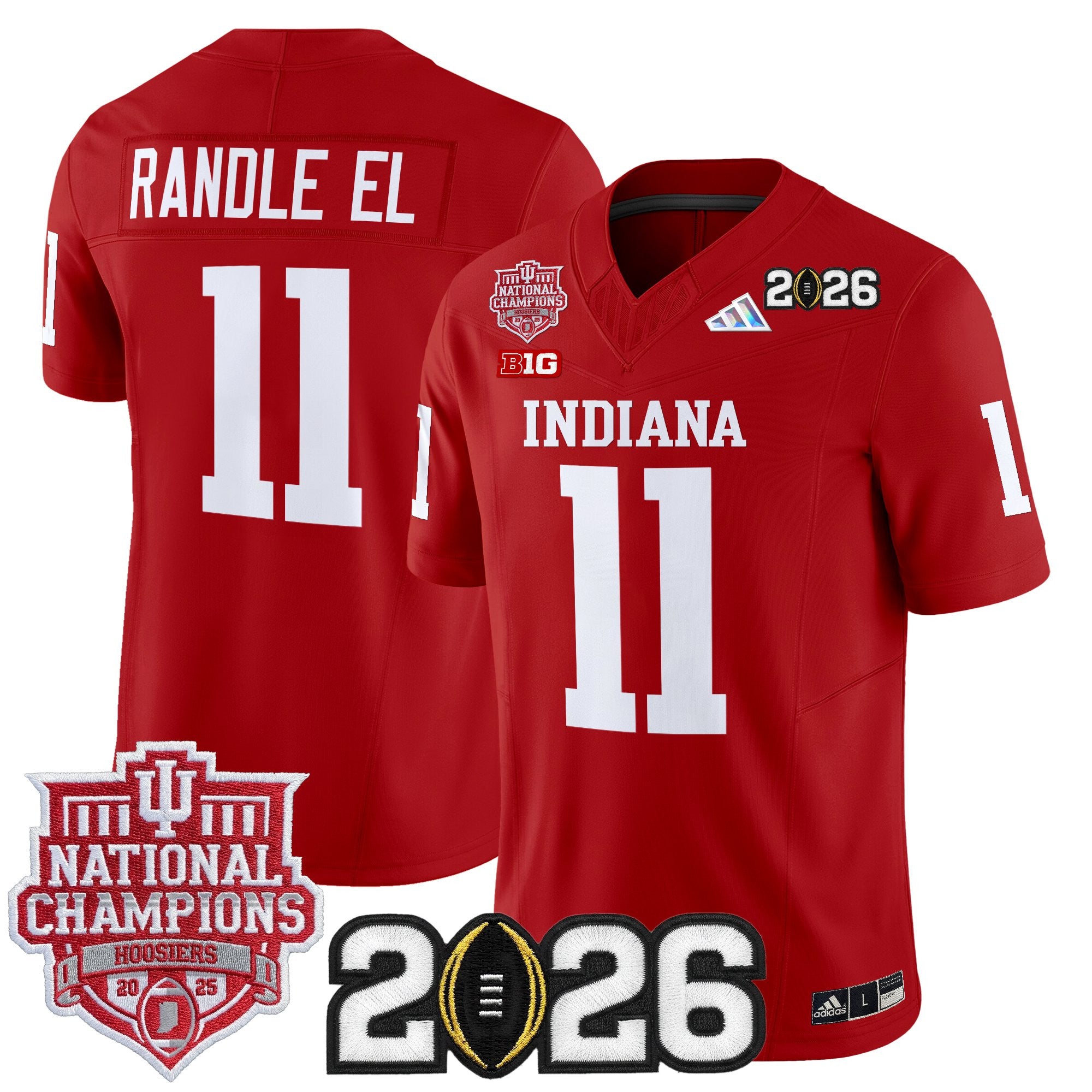 Men's Indiana Hoosiers 2025 National Champions & 2026 CFP Final Patch Vapor Limited Jersey - All Stitched
