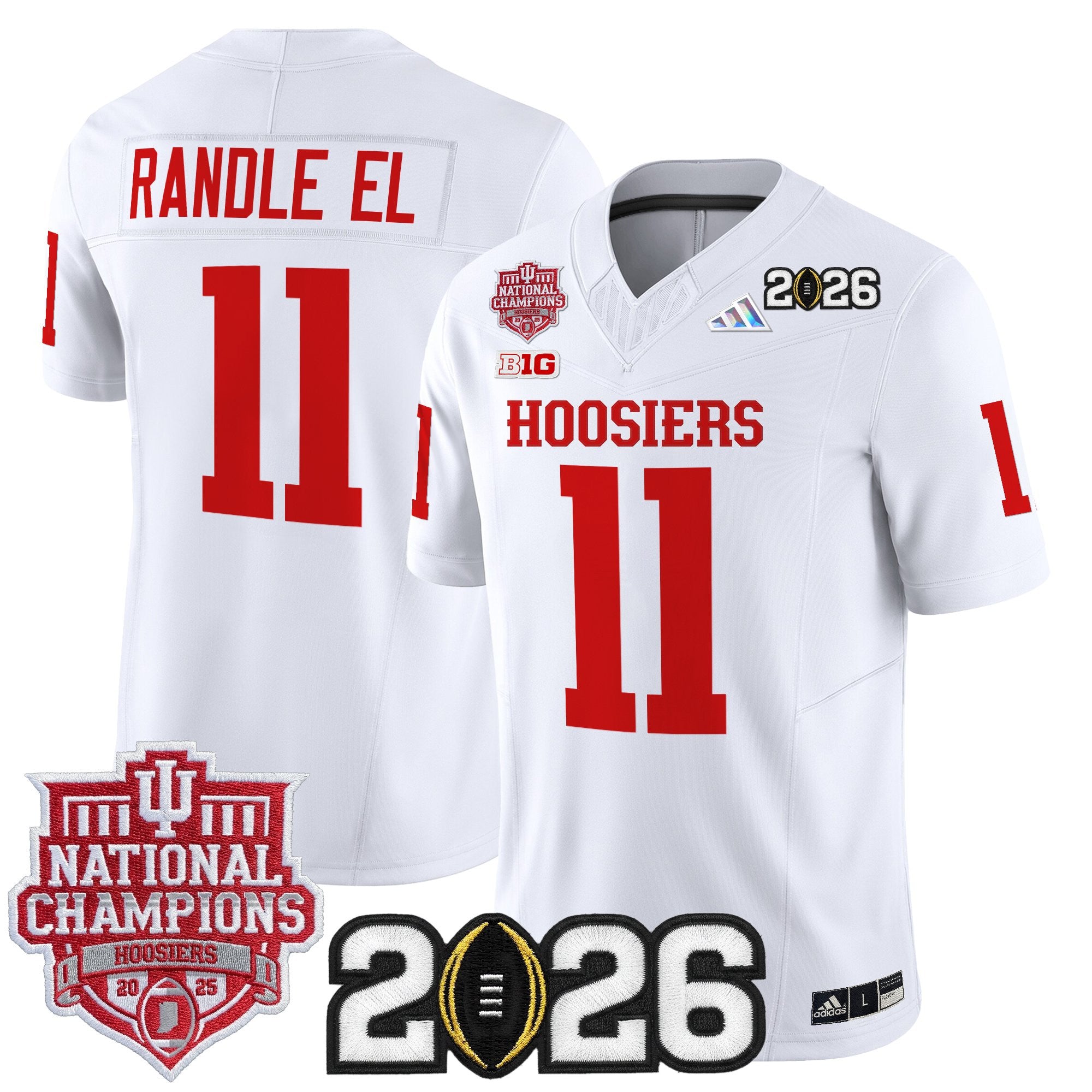 Men's Indiana Hoosiers 2025 National Champions & 2026 CFP Final Patch Vapor Limited Jersey - All Stitched