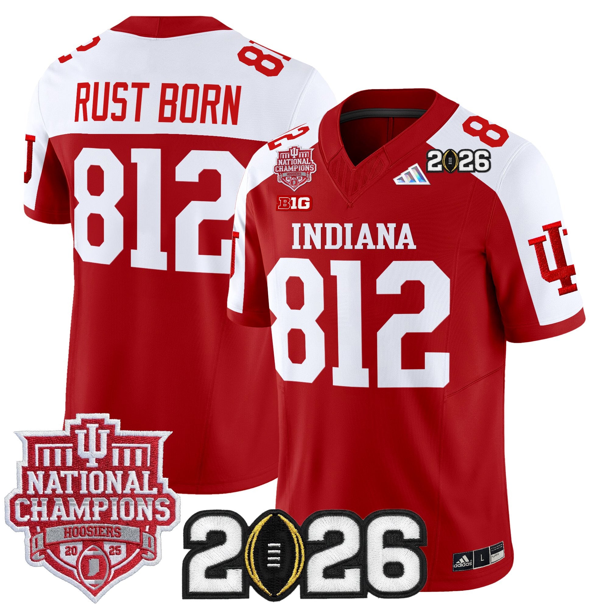 Men's Indiana Hoosiers 2025 National Champions & 2026 CFP Final Patch Vapor Limited Jersey - All Stitched