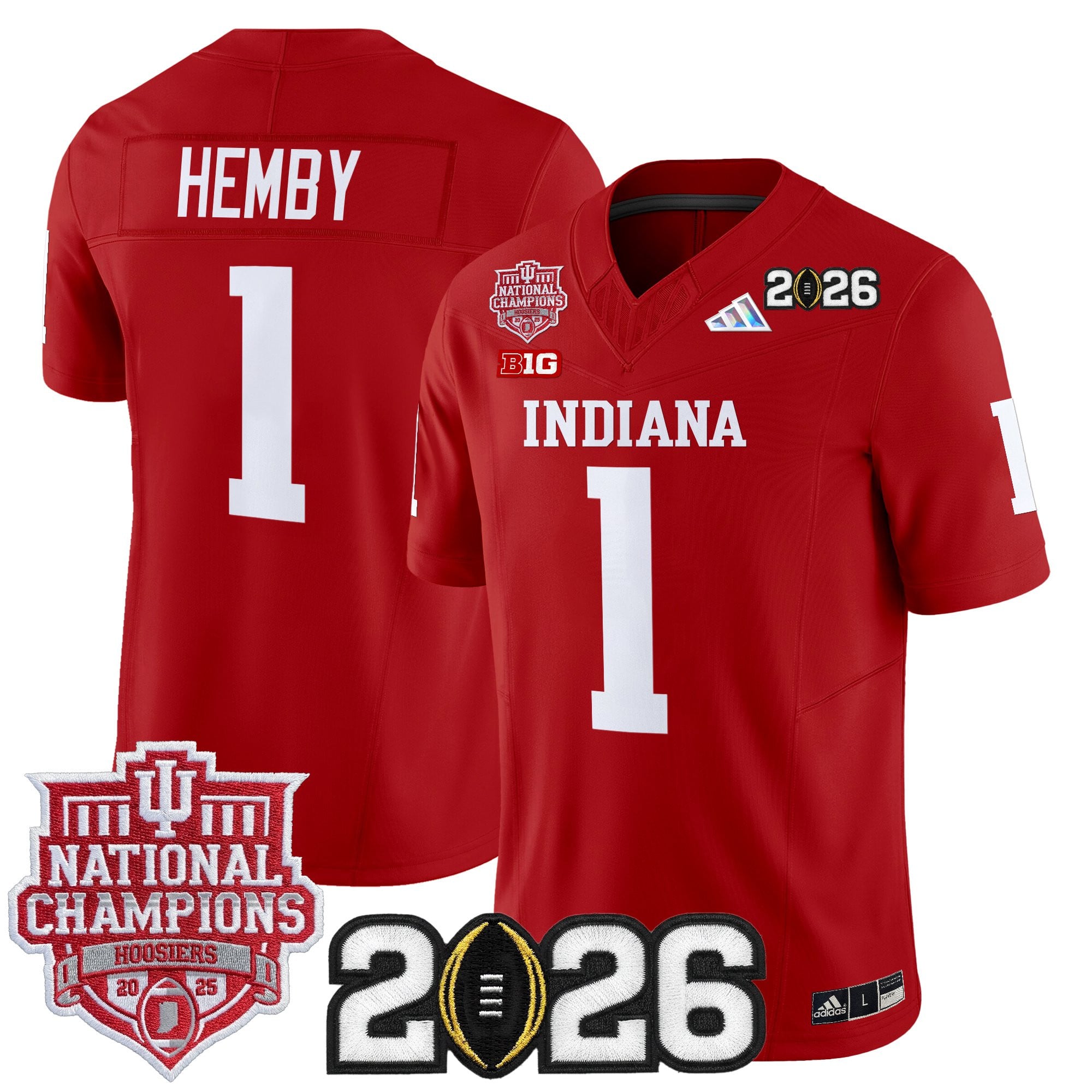Men's Indiana Hoosiers 2025 National Champions & 2026 CFP Final Patch Vapor Limited Jersey - All Stitched