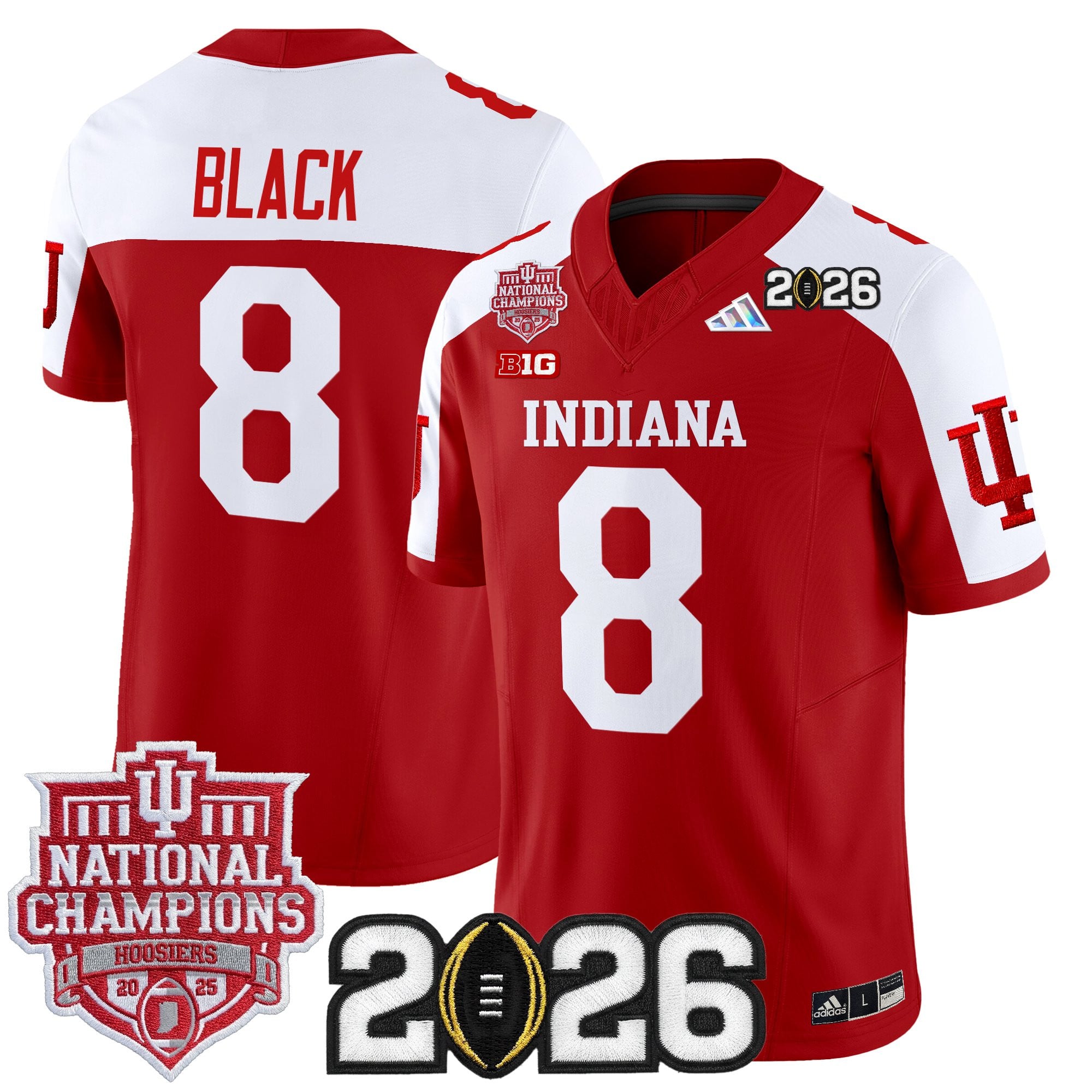 Men's Indiana Hoosiers 2025 National Champions & 2026 CFP Final Patch Vapor Limited Jersey - All Stitched