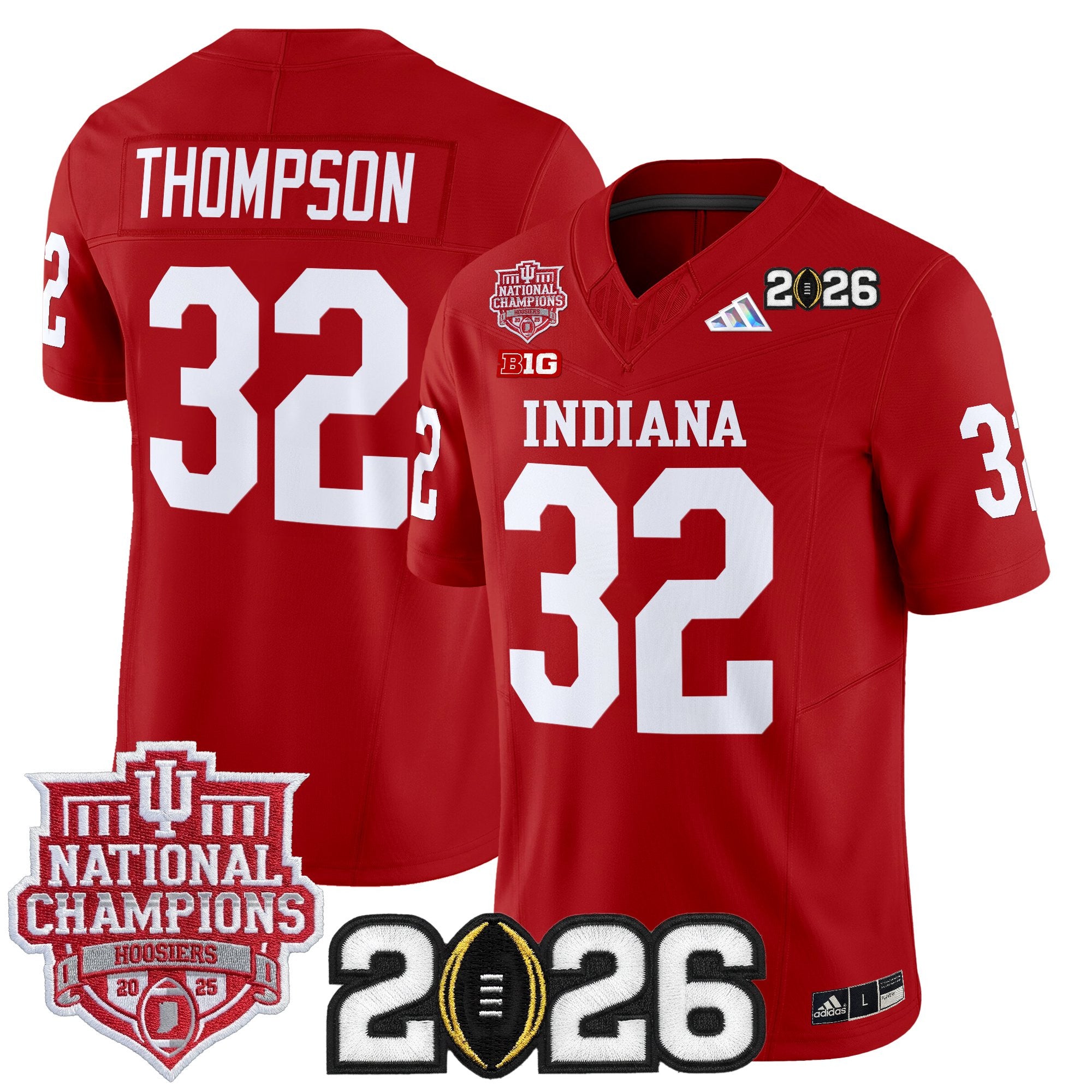 Men's Indiana Hoosiers 2025 National Champions & 2026 CFP Final Patch Vapor Limited Jersey - All Stitched