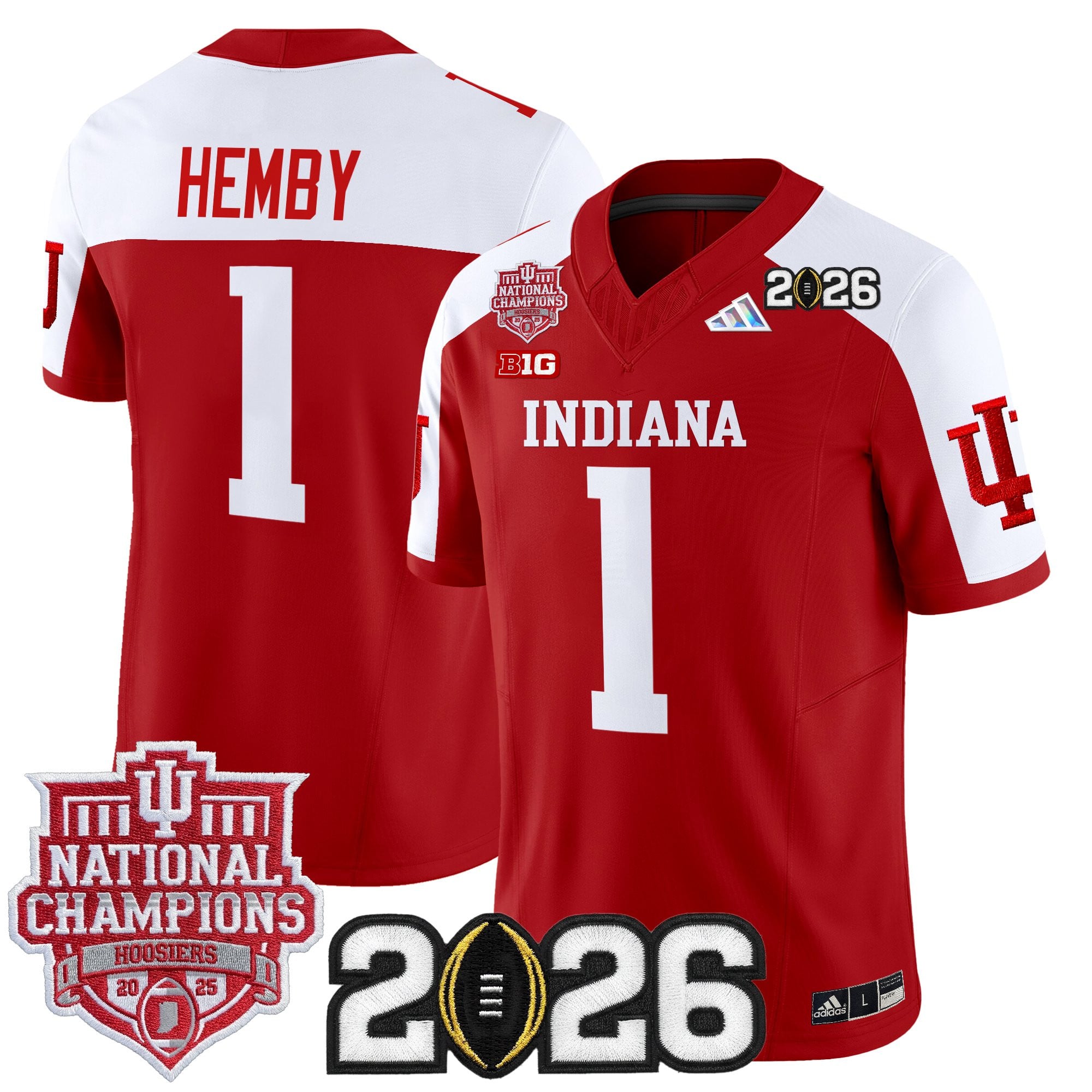Men's Indiana Hoosiers 2025 National Champions & 2026 CFP Final Patch Vapor Limited Jersey - All Stitched