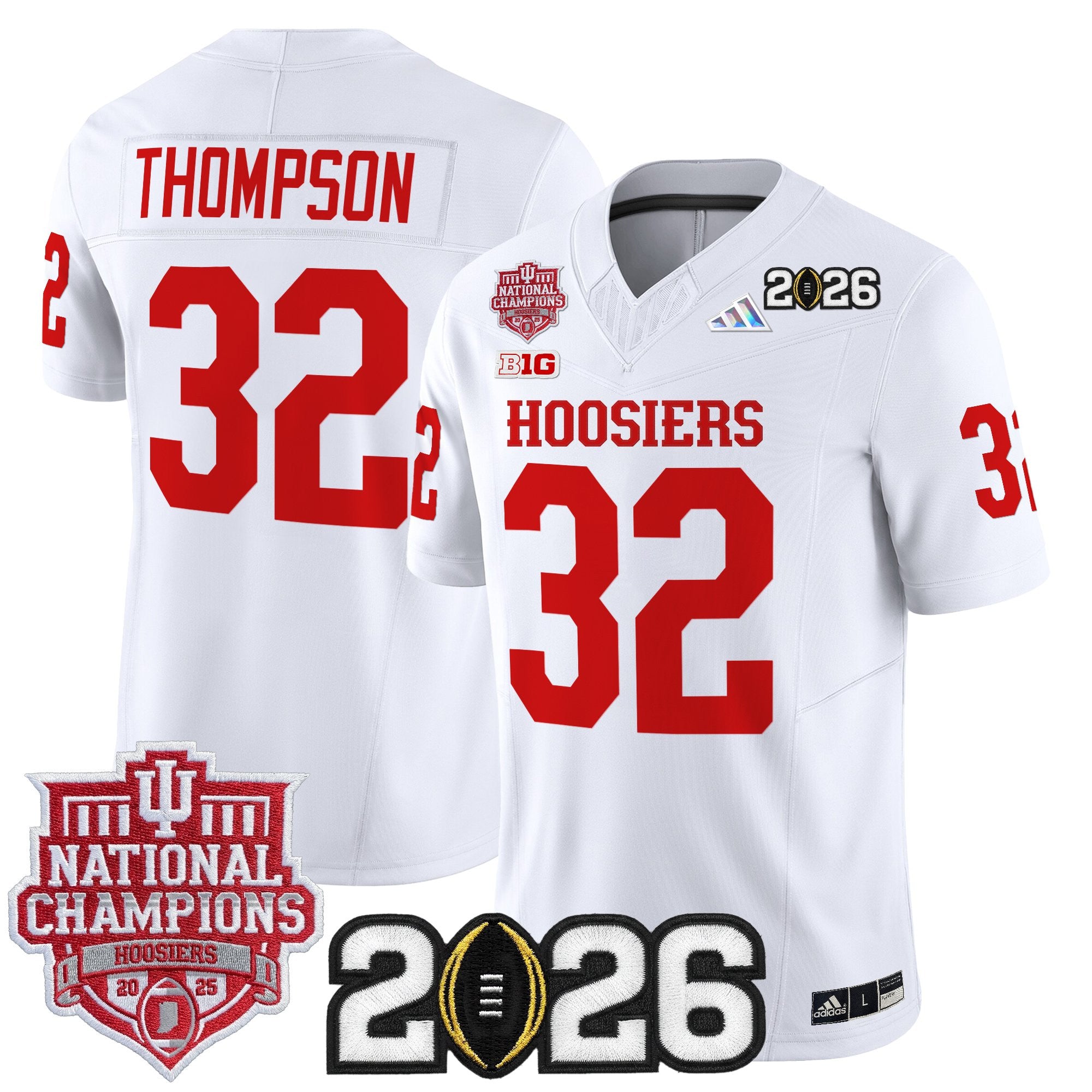 Men's Indiana Hoosiers 2025 National Champions & 2026 CFP Final Patch Vapor Limited Jersey - All Stitched