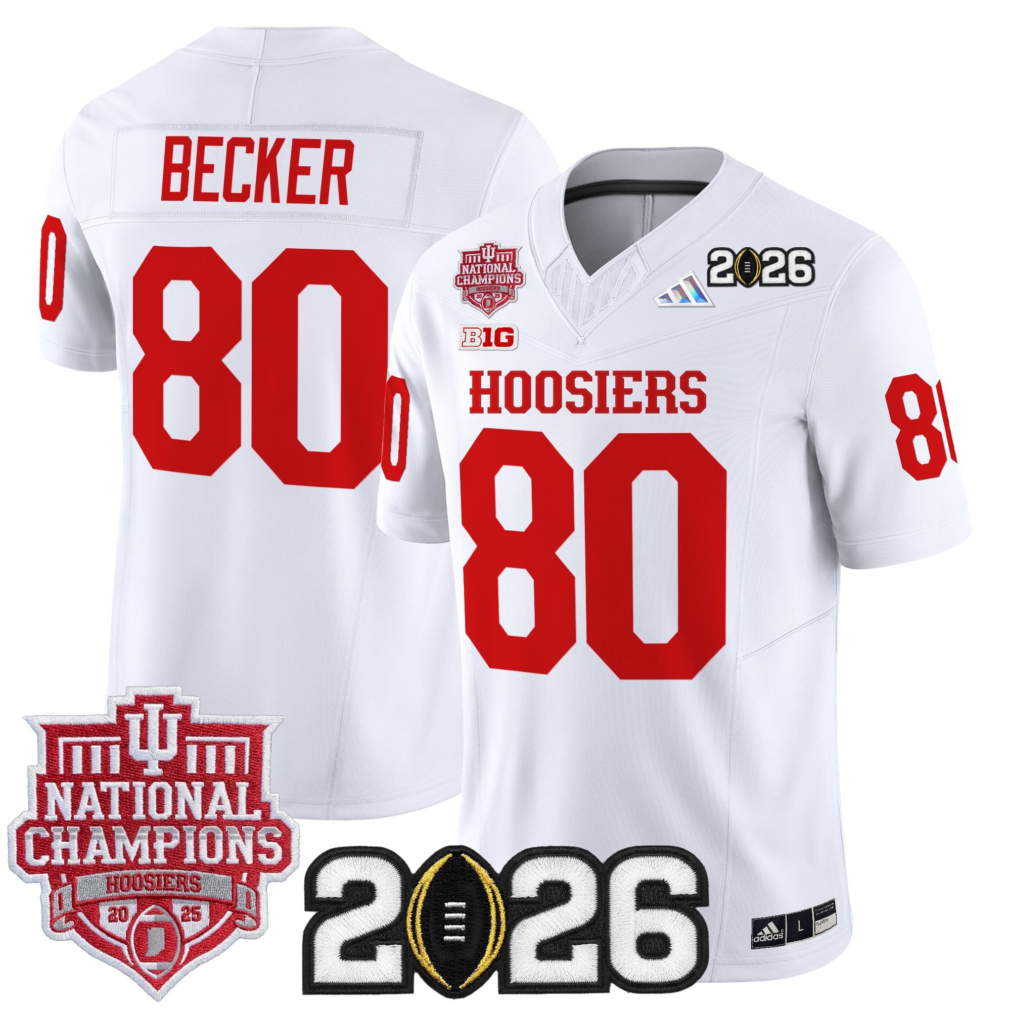 Men's Indiana Hoosiers 2025 National Champions & 2026 CFP Final Patch Vapor Limited Jersey - All Stitched
