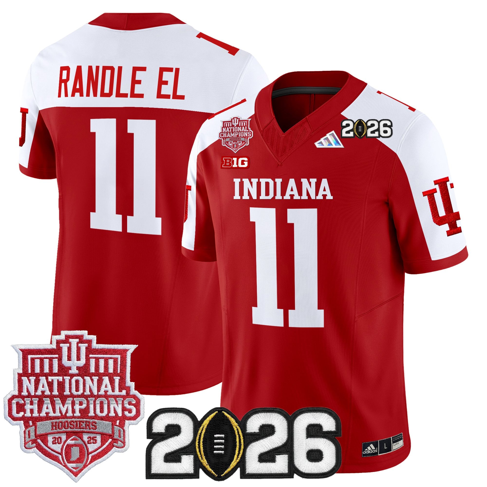 Men's Indiana Hoosiers 2025 National Champions & 2026 CFP Final Patch Vapor Limited Jersey - All Stitched