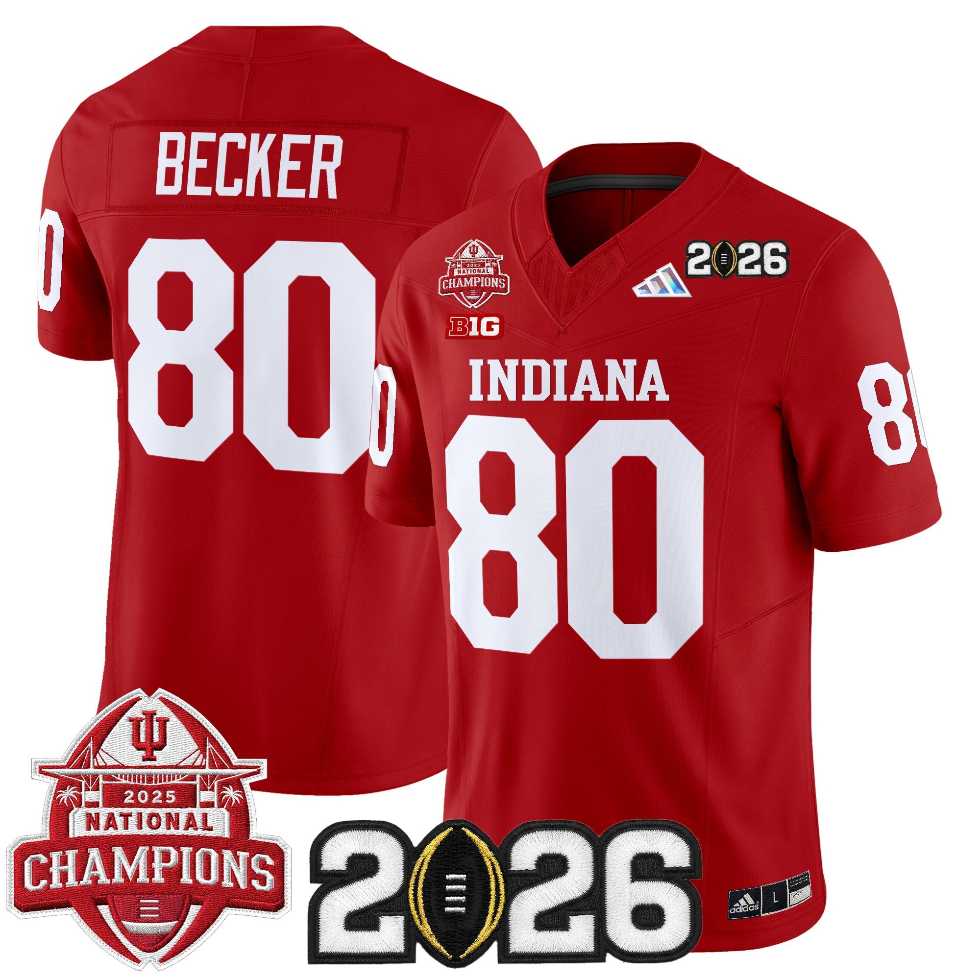 Men's Indiana Hoosiers 2025 National Champions & 2026 CFP Final Patch Vapor Limited Jersey V2 - All Stitched