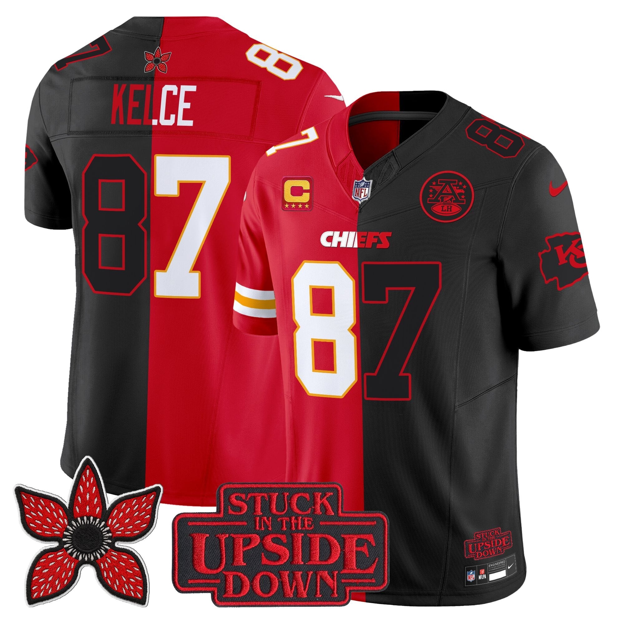 Men's Kansas City Chiefs 'Upside Down Edition' Vapor Limited Jersey - All Stitched