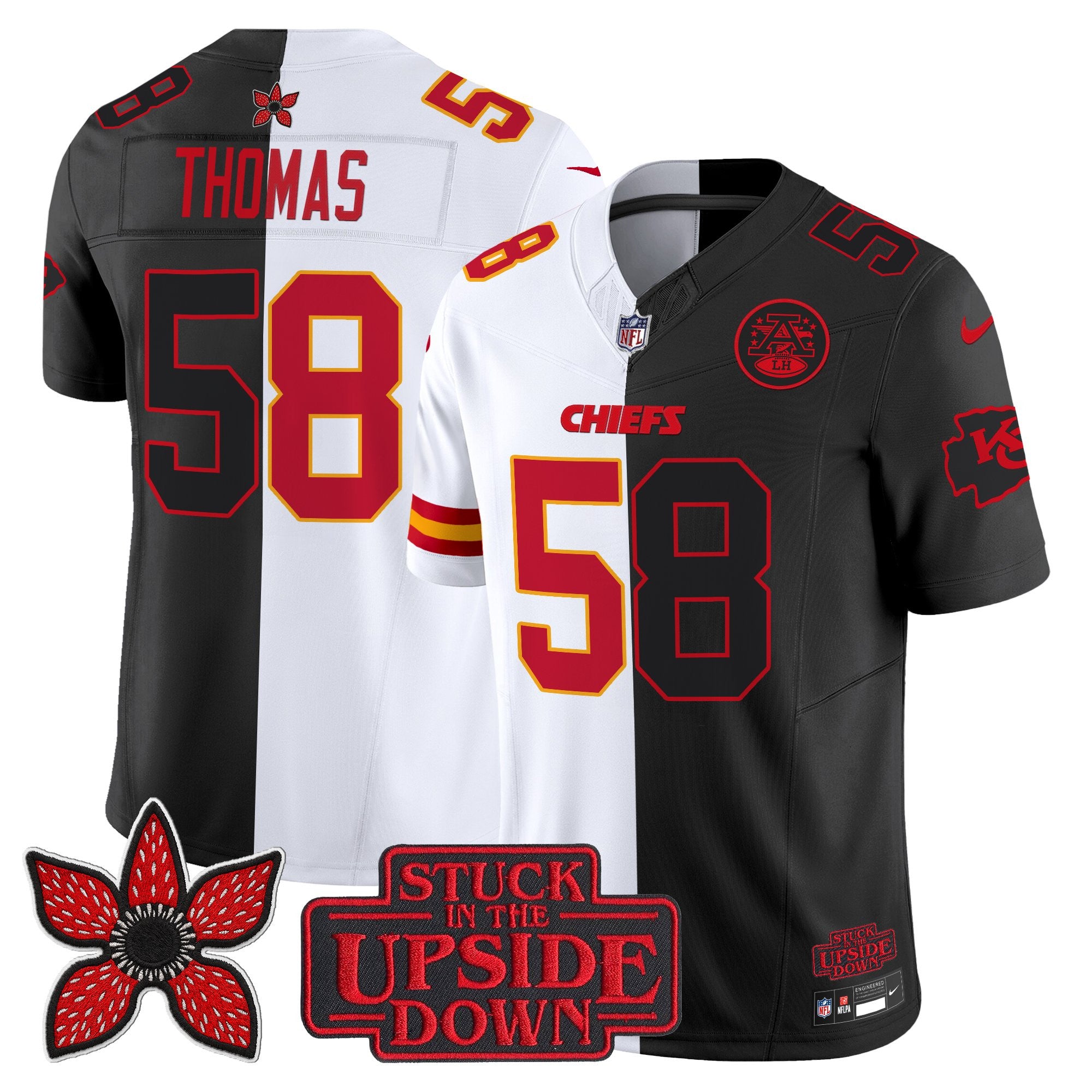 Men's Kansas City Chiefs 'Upside Down Edition' Vapor Limited Jersey - All Stitched