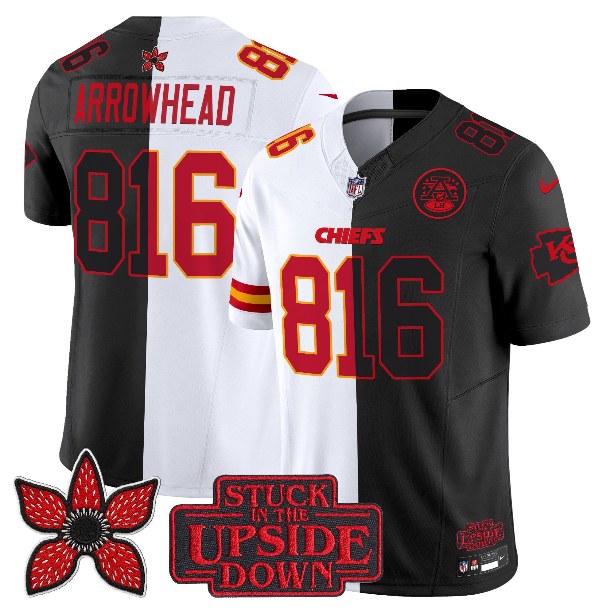 Men's Kansas City Chiefs 'Upside Down Edition' Vapor Limited Jersey - All Stitched