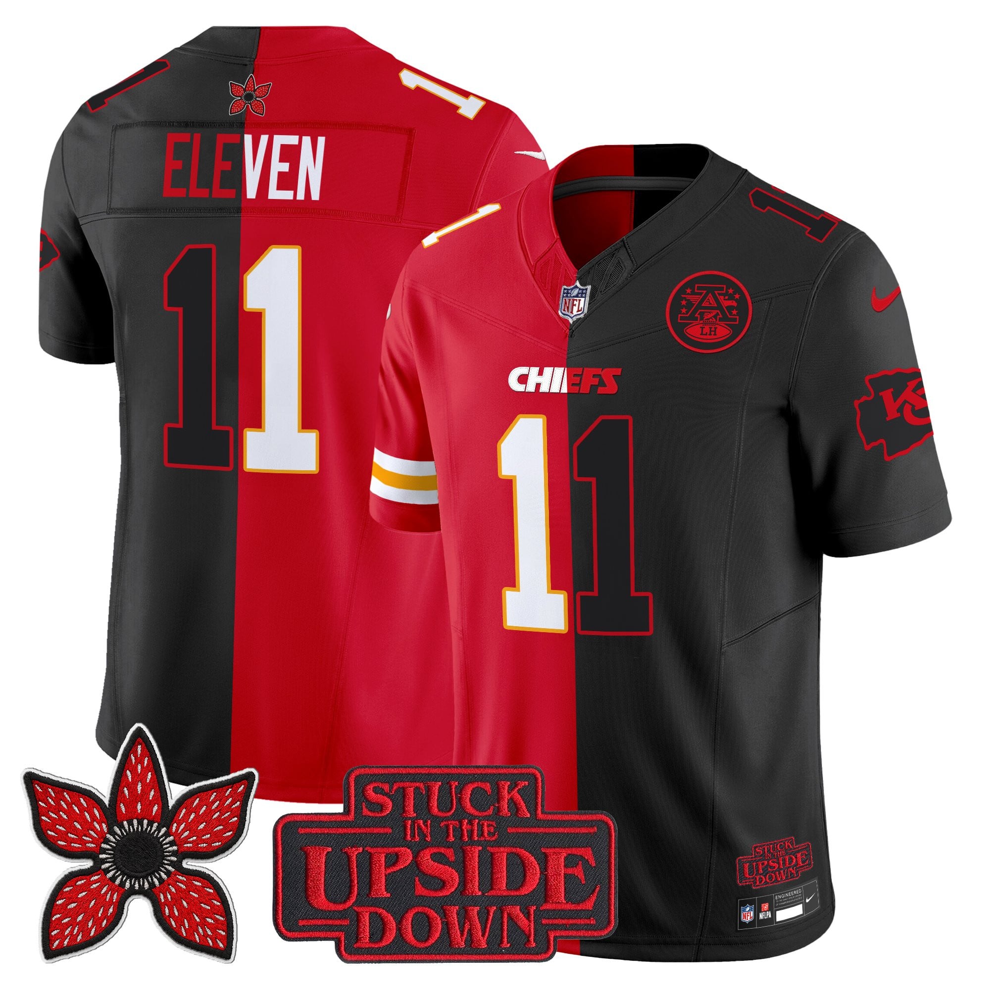 Men's Kansas City Chiefs 'Upside Down Edition' Vapor Limited Jersey - All Stitched