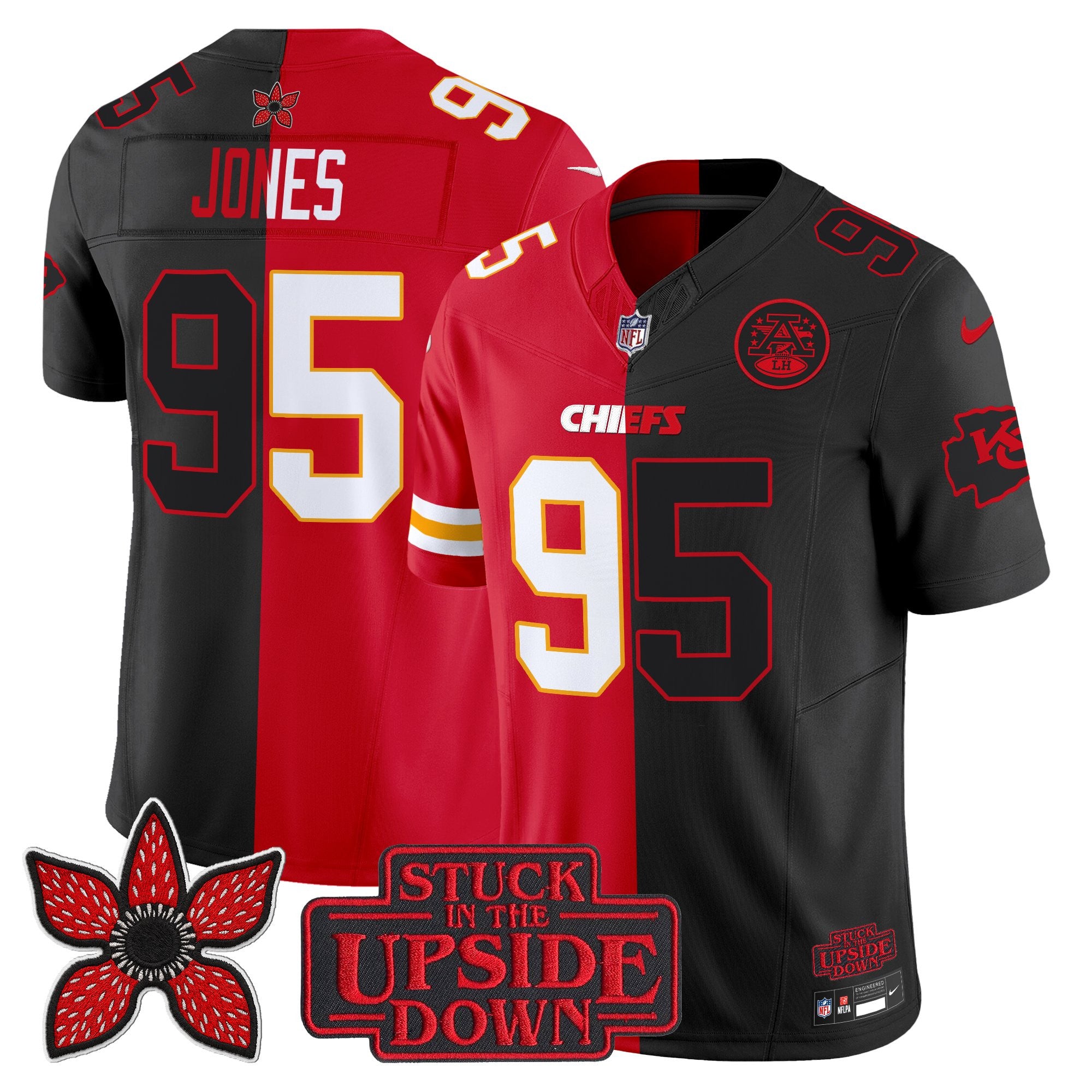 Men's Kansas City Chiefs 'Upside Down Edition' Vapor Limited Jersey - All Stitched