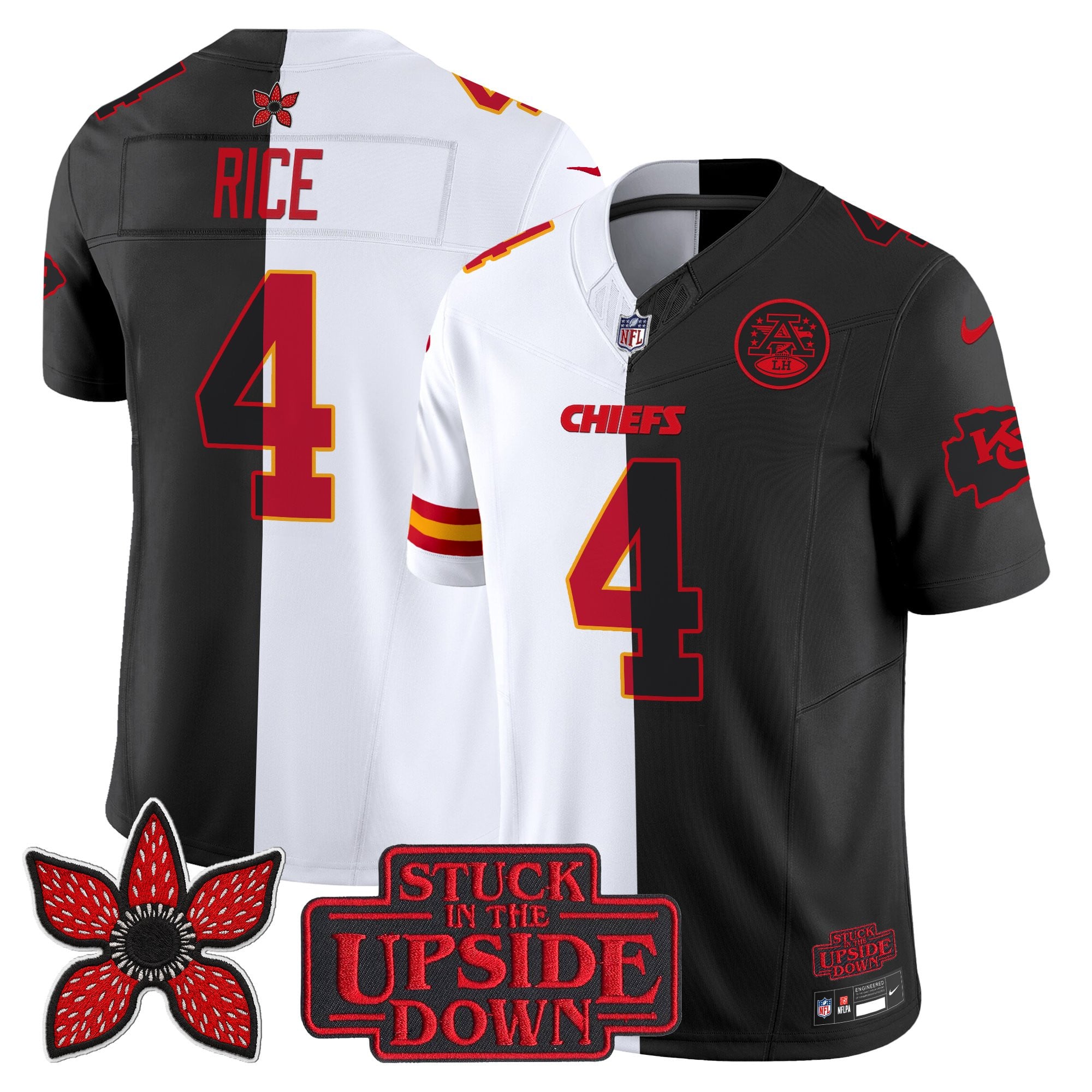 Men's Kansas City Chiefs 'Upside Down Edition' Vapor Limited Jersey - All Stitched