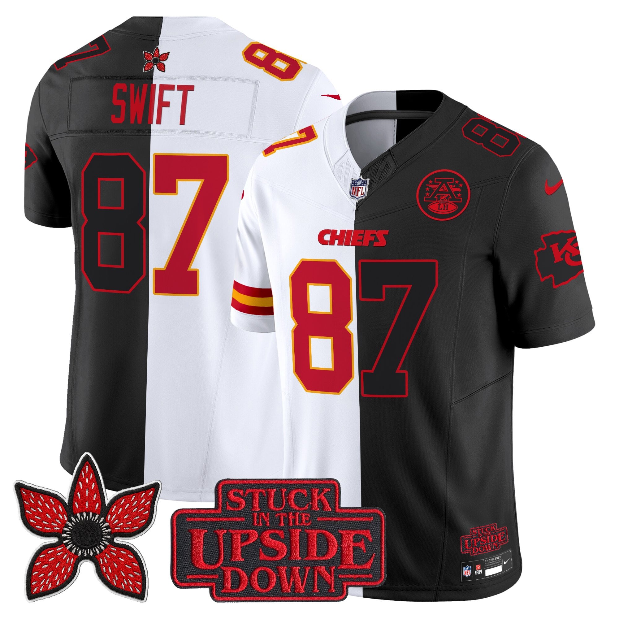 Men's Kansas City Chiefs 'Upside Down Edition' Vapor Limited Jersey - All Stitched