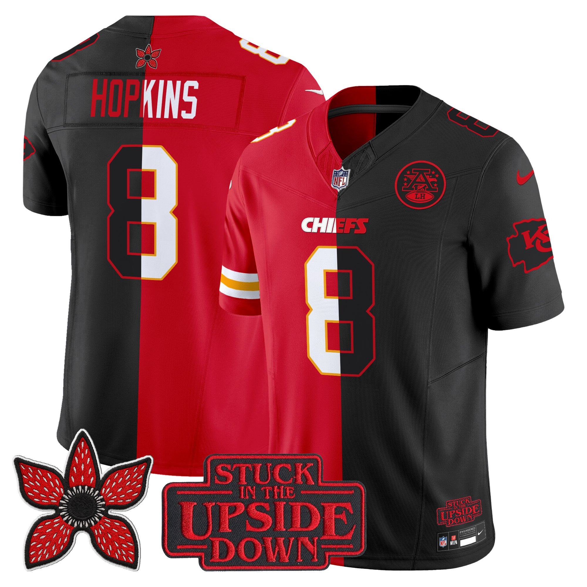 Men's Kansas City Chiefs 'Upside Down Edition' Vapor Limited Jersey - All Stitched