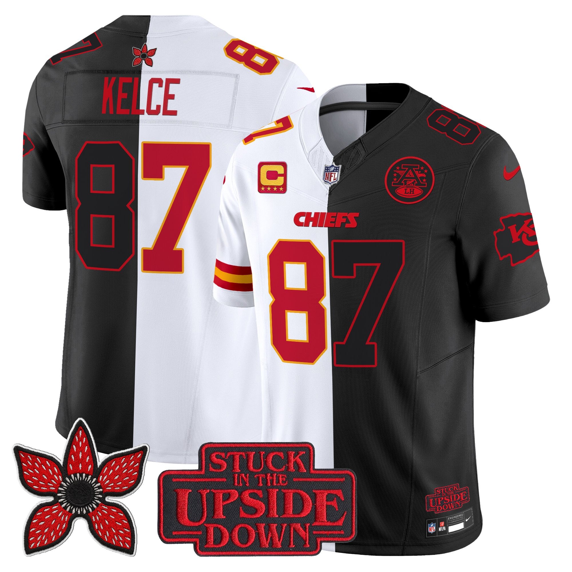 Men's Kansas City Chiefs 'Upside Down Edition' Vapor Limited Jersey - All Stitched