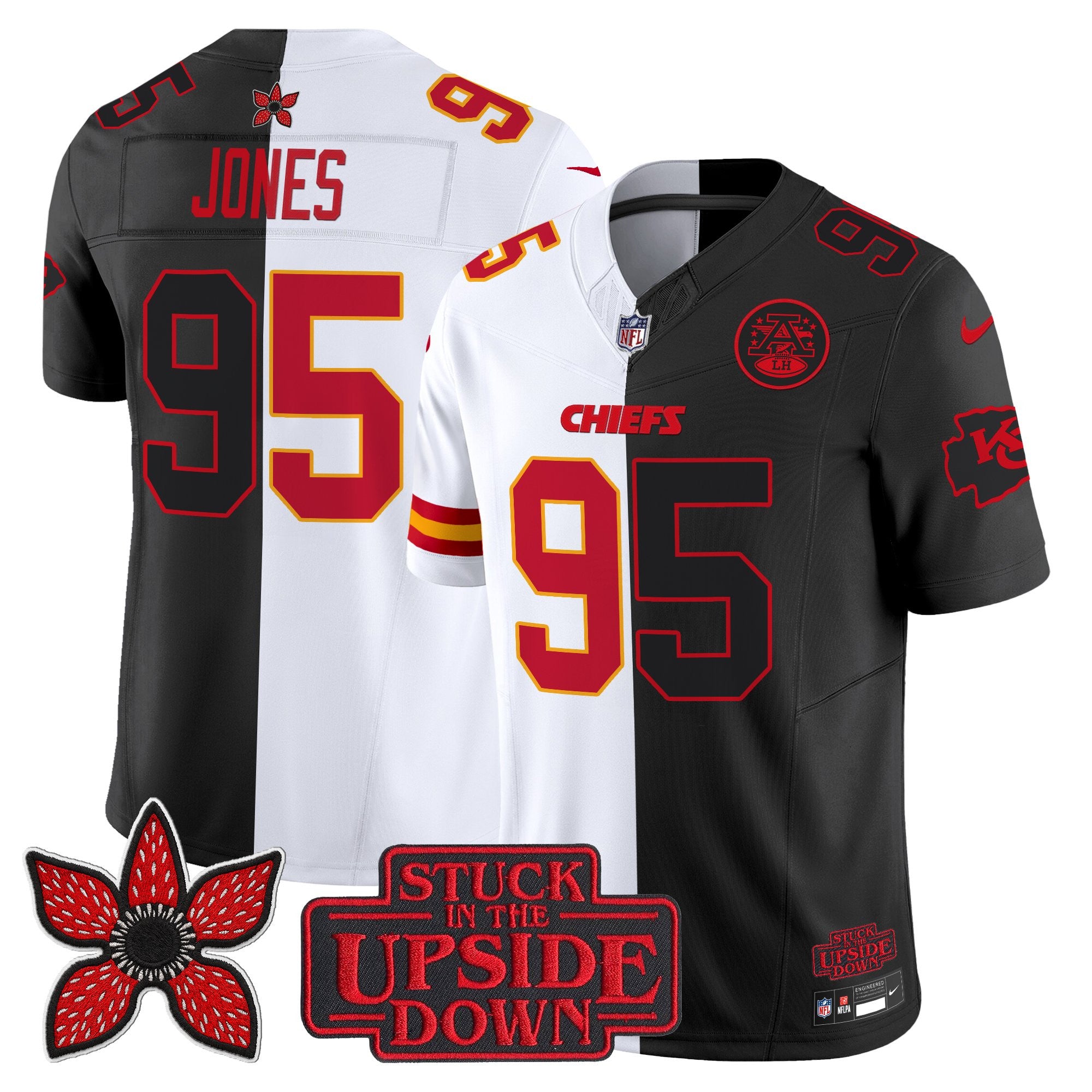 Men's Kansas City Chiefs 'Upside Down Edition' Vapor Limited Jersey - All Stitched