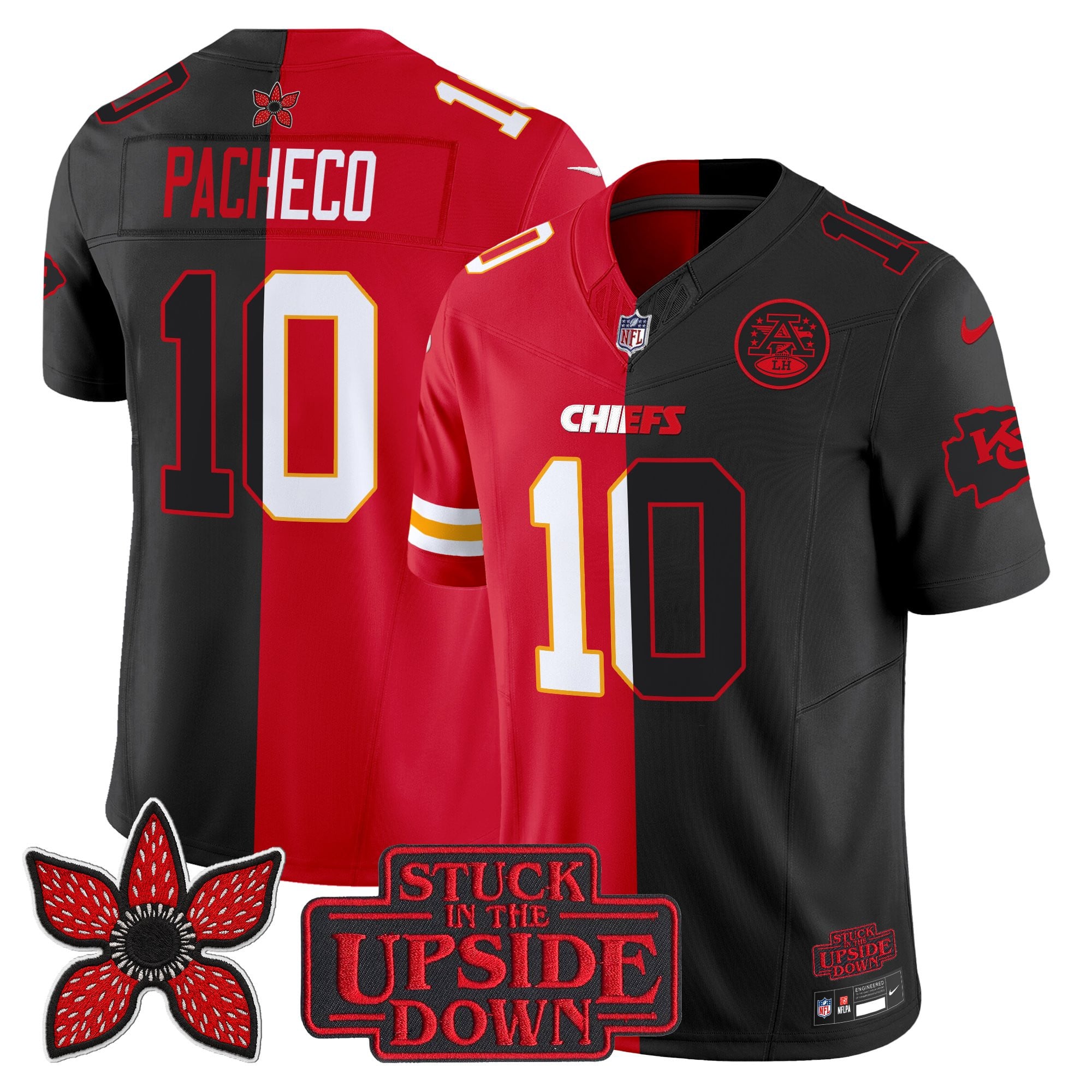 Men's Kansas City Chiefs 'Upside Down Edition' Vapor Limited Jersey - All Stitched