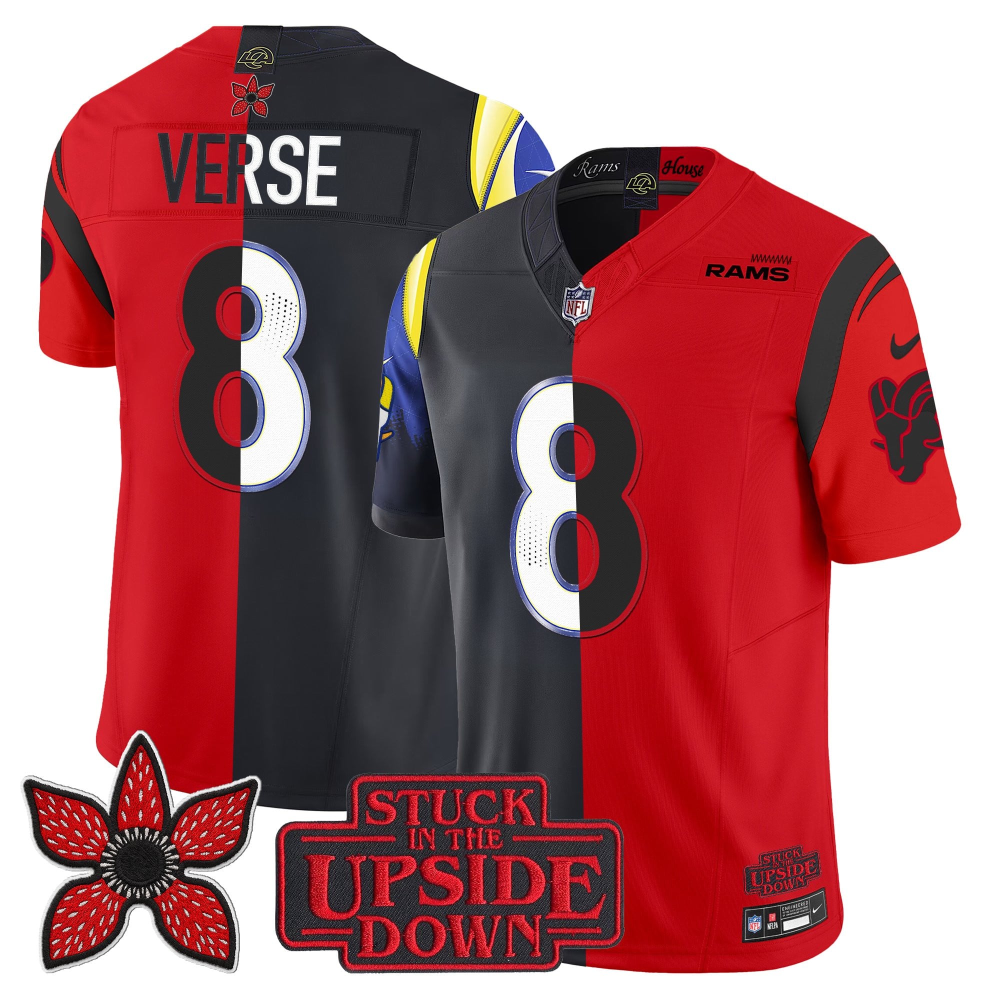 Men's Los Angeles Rams 'Upside Down Edition' Vapor Limited Jersey - All Stitched
