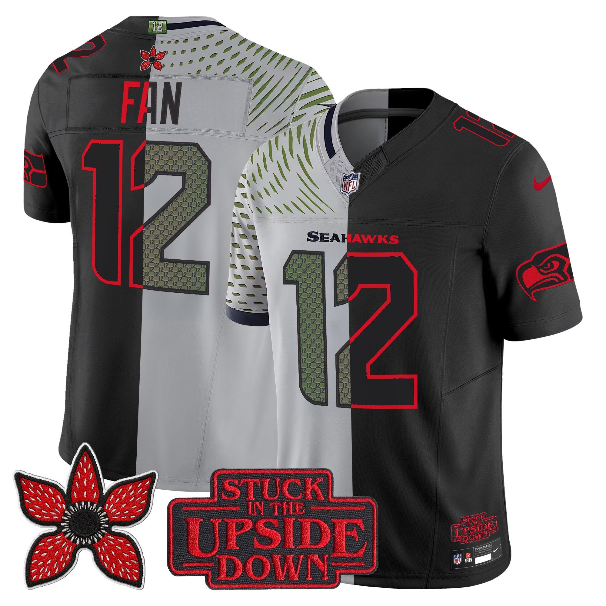 Men's Seattle Seahawks 'Upside Down Edition' Vapor Limited Jersey - All Stitched