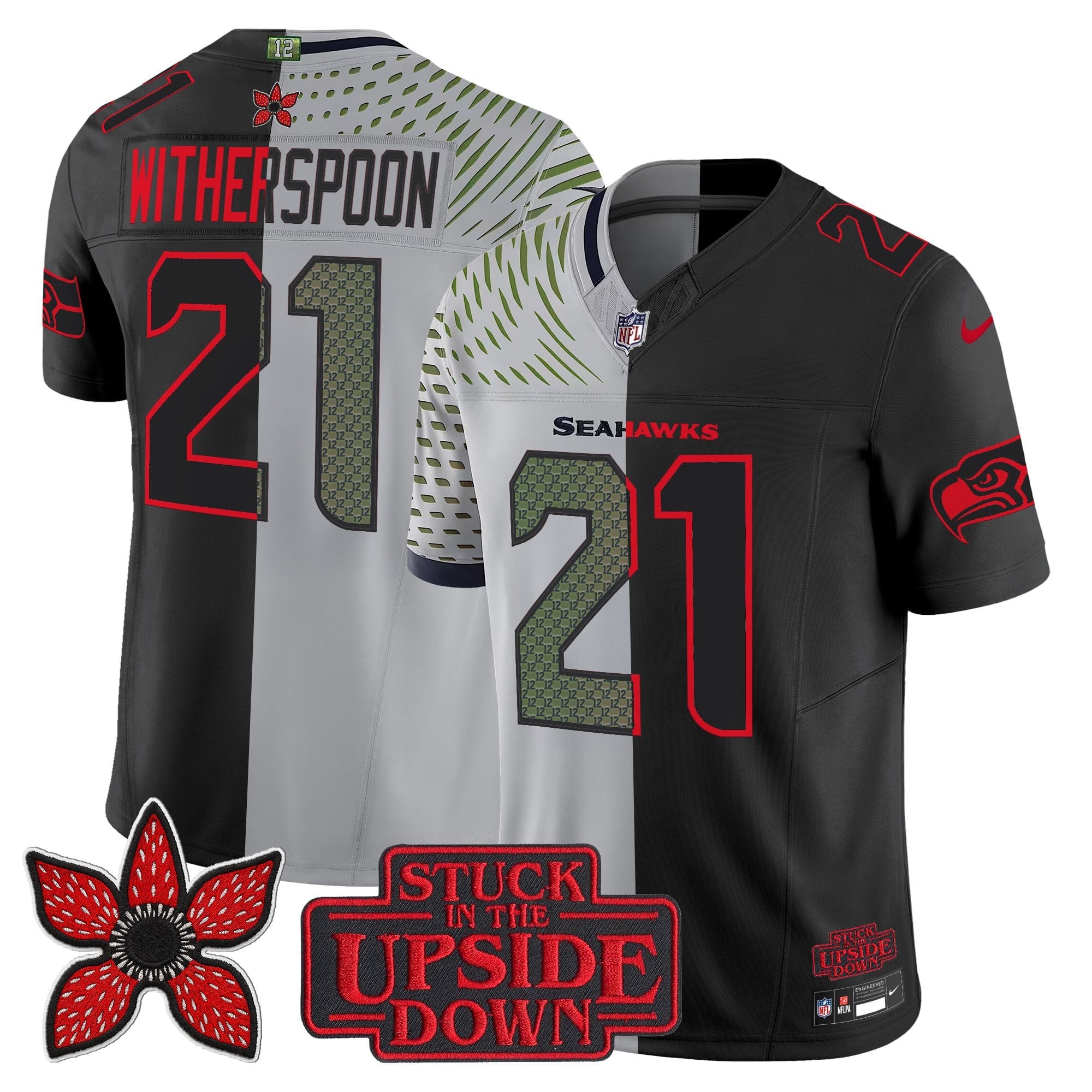 Men's Seattle Seahawks 'Upside Down Edition' Vapor Limited Jersey - All Stitched
