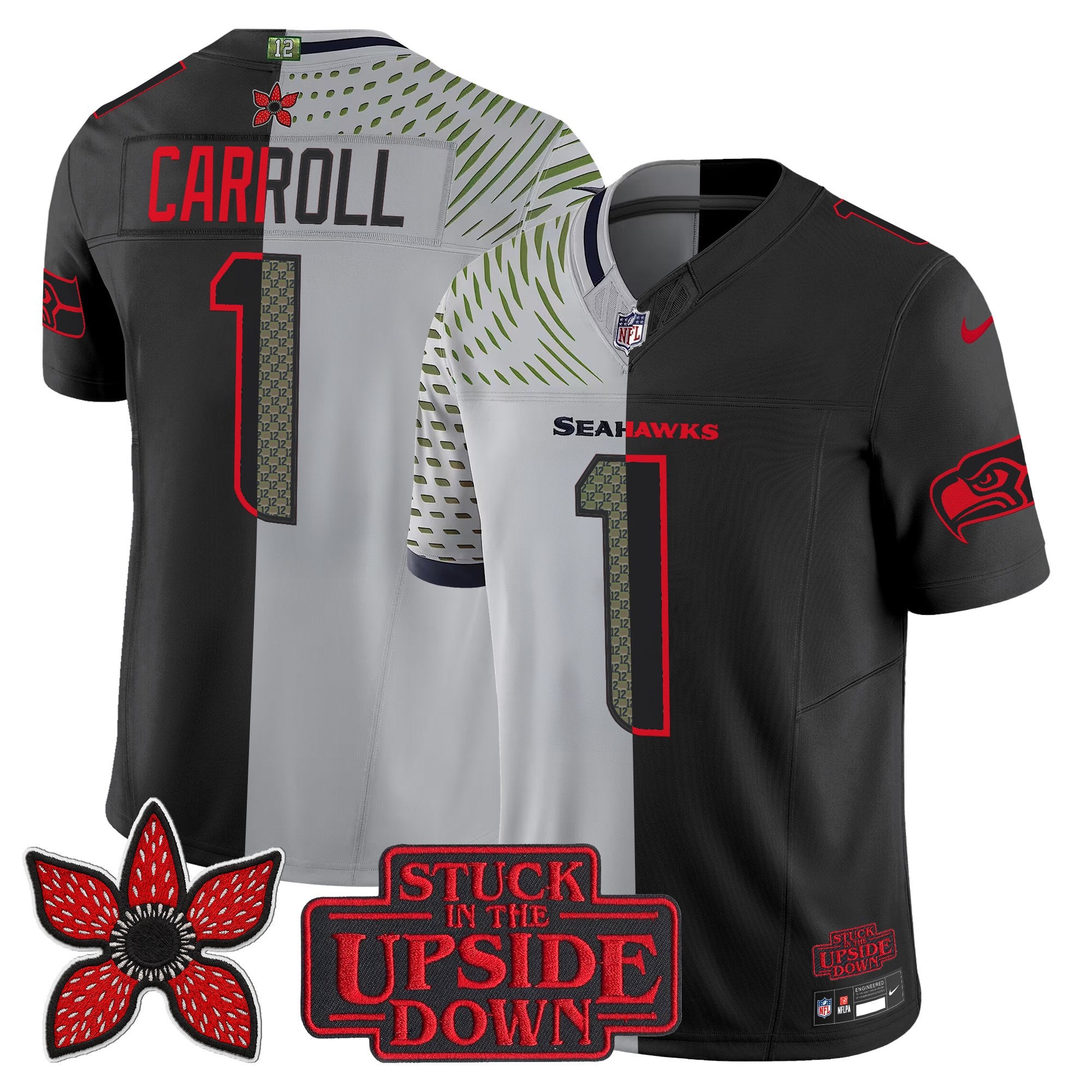 Men's Seattle Seahawks 'Upside Down Edition' Vapor Limited Jersey - All Stitched