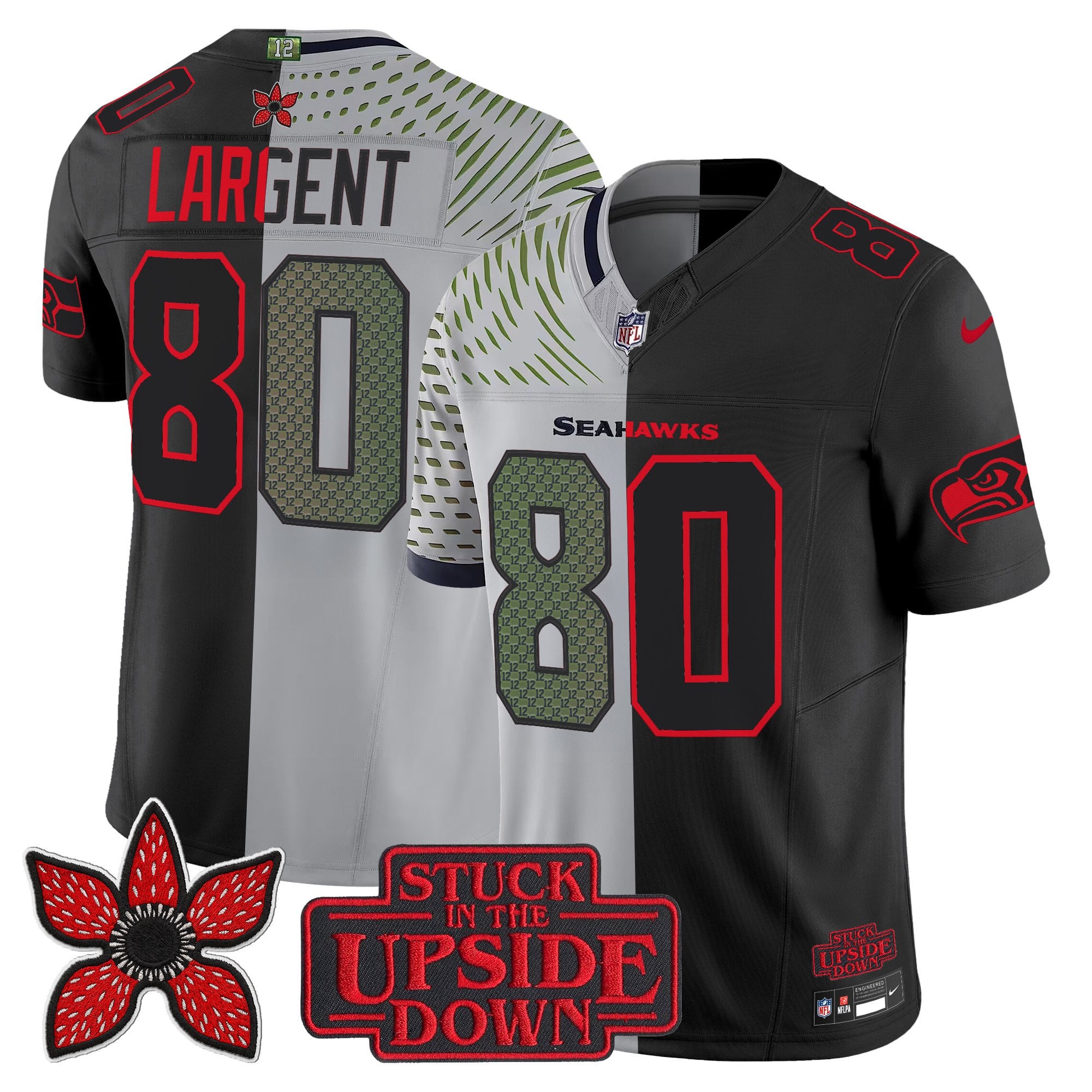 Men's Seattle Seahawks 'Upside Down Edition' Vapor Limited Jersey - All Stitched